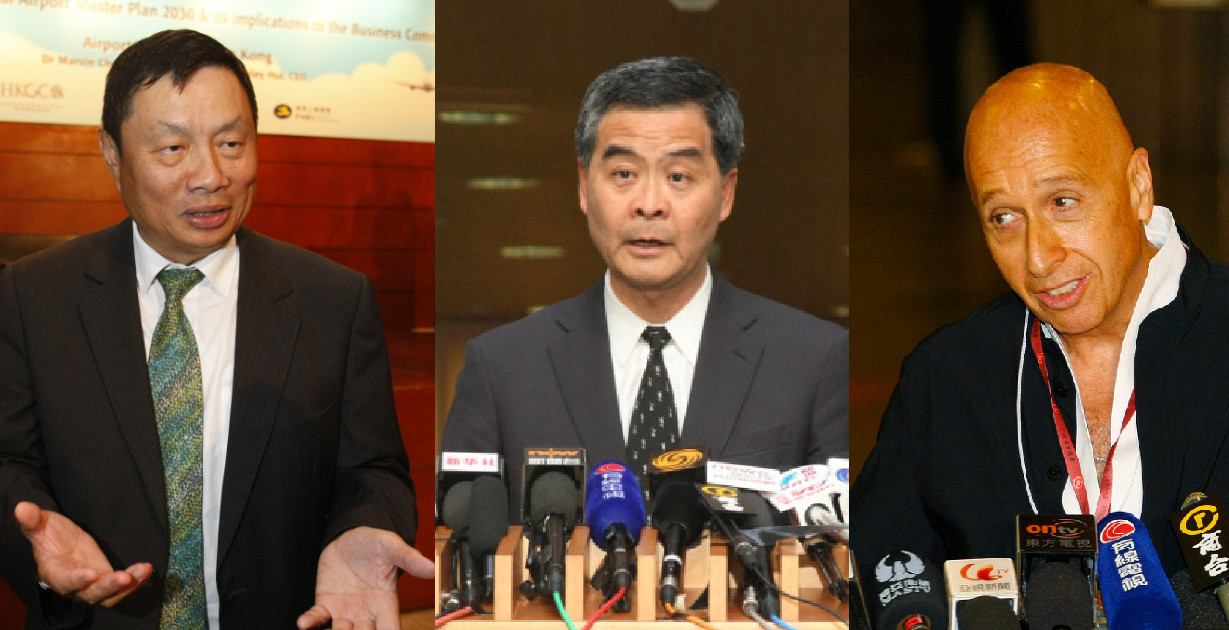 At his pleasure: Chief Executive Leung Chun-ying (center) wants his men in, Marvin Cheung (left) has quit, and Allan Zeman says he is being forced out. Photos: HKEJ At his pleasure: Chief Executive Leung Chun-ying (center) wants his men in, Marvin Cheung (left) has quit, and Allan Zeman says he is being forced out. Photos: HKEJ