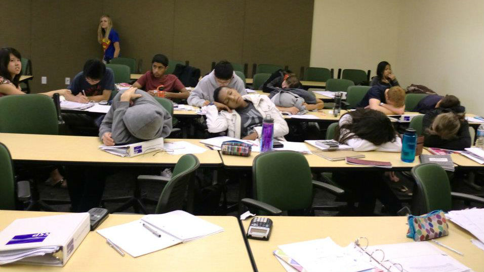 Many students are deprived of enough sleep because school time starts too early. Photo: SSP Westmont Many students are deprived of enough sleep because school time starts too early. Photo: SSP Westmont