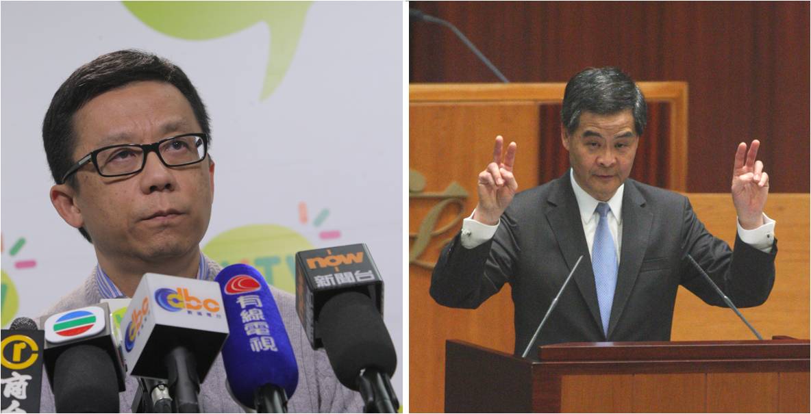 Ricky Wong Wai-kay's (left) HKTV failed to get a free TV license and its lawyer said there was a change in the 'no limit' policy on the number of licenses after Leung Chun-ying took office. Photo: HKEJ Ricky Wong Wai-kay's (left) HKTV failed to get a free TV license and its lawyer said there was a change in the 'no limit' policy on the number of licenses after Leung Chun-ying took office. Photo: HKEJ