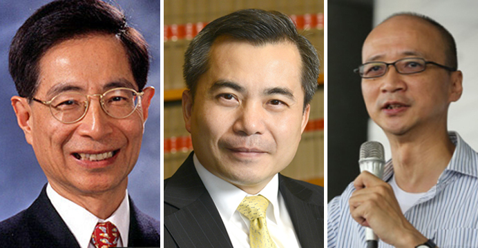 Martin Lee (L); Wong Yan-lung (center) and Professor Joseph Chan (R) are among those who are said to have offered guidance to the student leaders holding talks with government officials in Hong Kong. Martin Lee (L); Wong Yan-lung (center) and Professor Joseph Chan (R) are among those who are said to have offered guidance to the student leaders holding talks with government officials in Hong Kong.