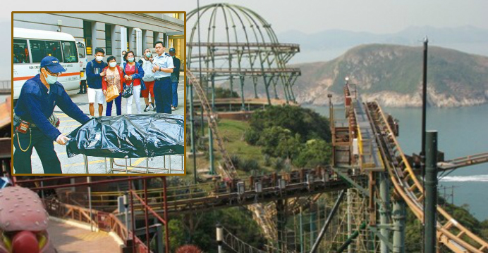 A Filipino man died of an apparent heart attack after riding a roller-coaster at Ocean Park Thursday. Photos: cccss.edu.hk, Apple Daily A Filipino man died of an apparent heart attack after riding a roller-coaster at Ocean Park Thursday. Photos: cccss.edu.hk, Apple Daily