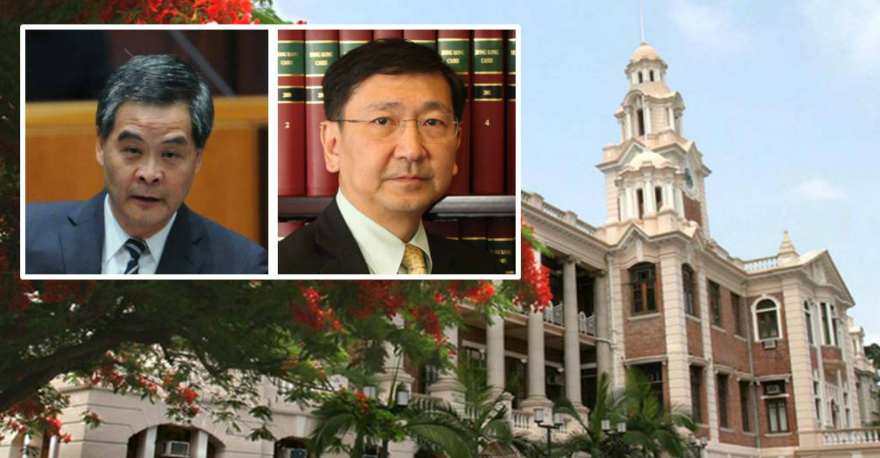 Leung Chun-ying (inset, left) is being linked to an 'unprecedented' effort to stop Johannes Chan (right) from being appointed HKU executive vice president. Photos: Reuters, HKEJ, HKU Leung Chun-ying (inset, left) is being linked to an 'unprecedented' effort to stop Johannes Chan (right) from being appointed HKU executive vice president. Photos: Reuters, HKEJ, HKU