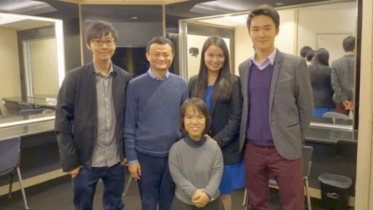 Techpacker founder Josie Tam stands in front of Alibaba Group founder Jack Ma (2nd Left), in a picture taken during a forum in Hong Kong in February. Credit: Josie Tam Techpacker founder Josie Tam stands in front of Alibaba Group founder Jack Ma (2nd Left), in a picture taken during a forum in Hong Kong in February. Credit: Josie Tam