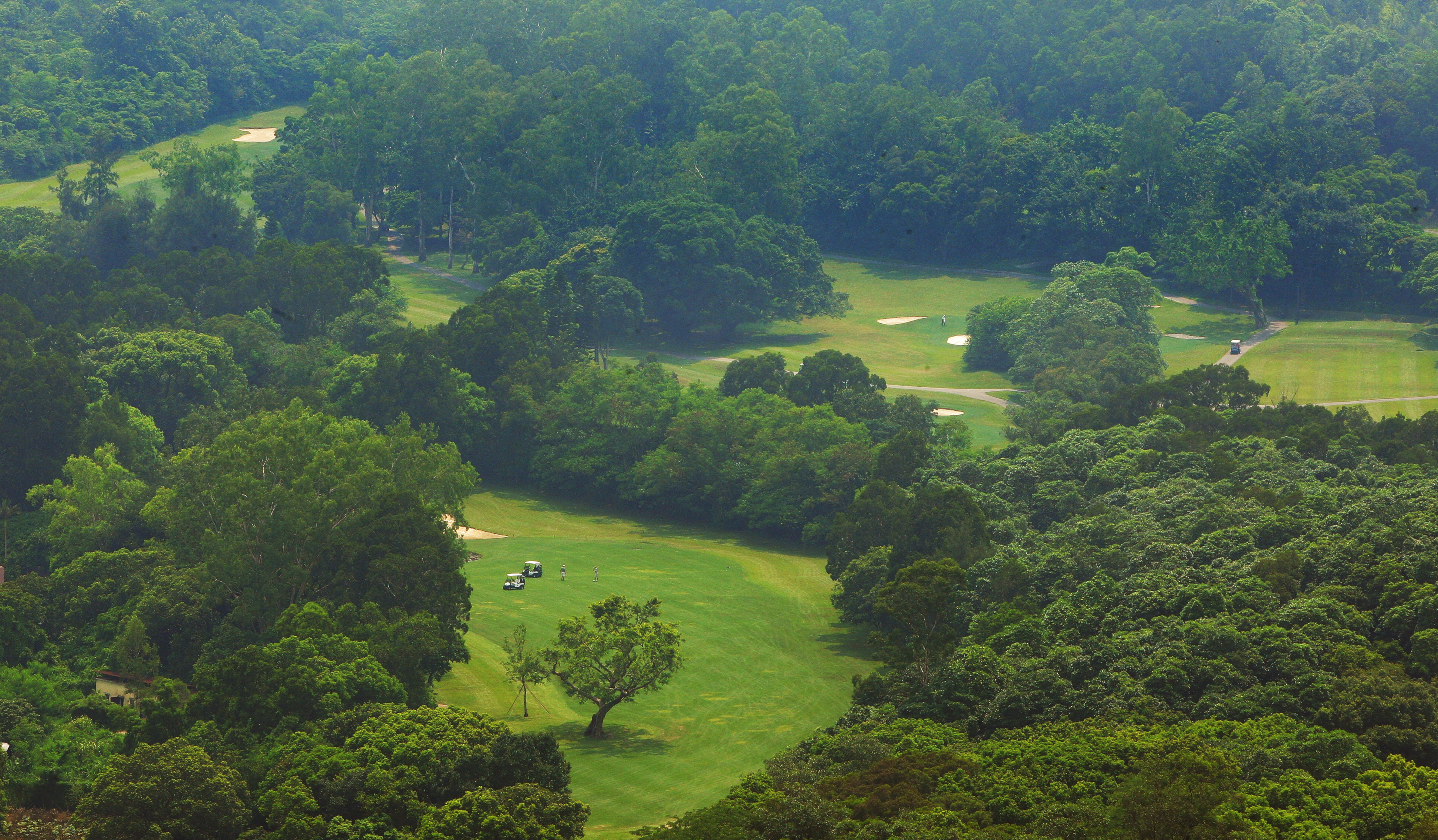 The Fanling golf course occupies 170 hectares of the New Territories. Photo: HKEJ The Fanling golf course occupies 170 hectares of the New Territories. Photo: HKEJ