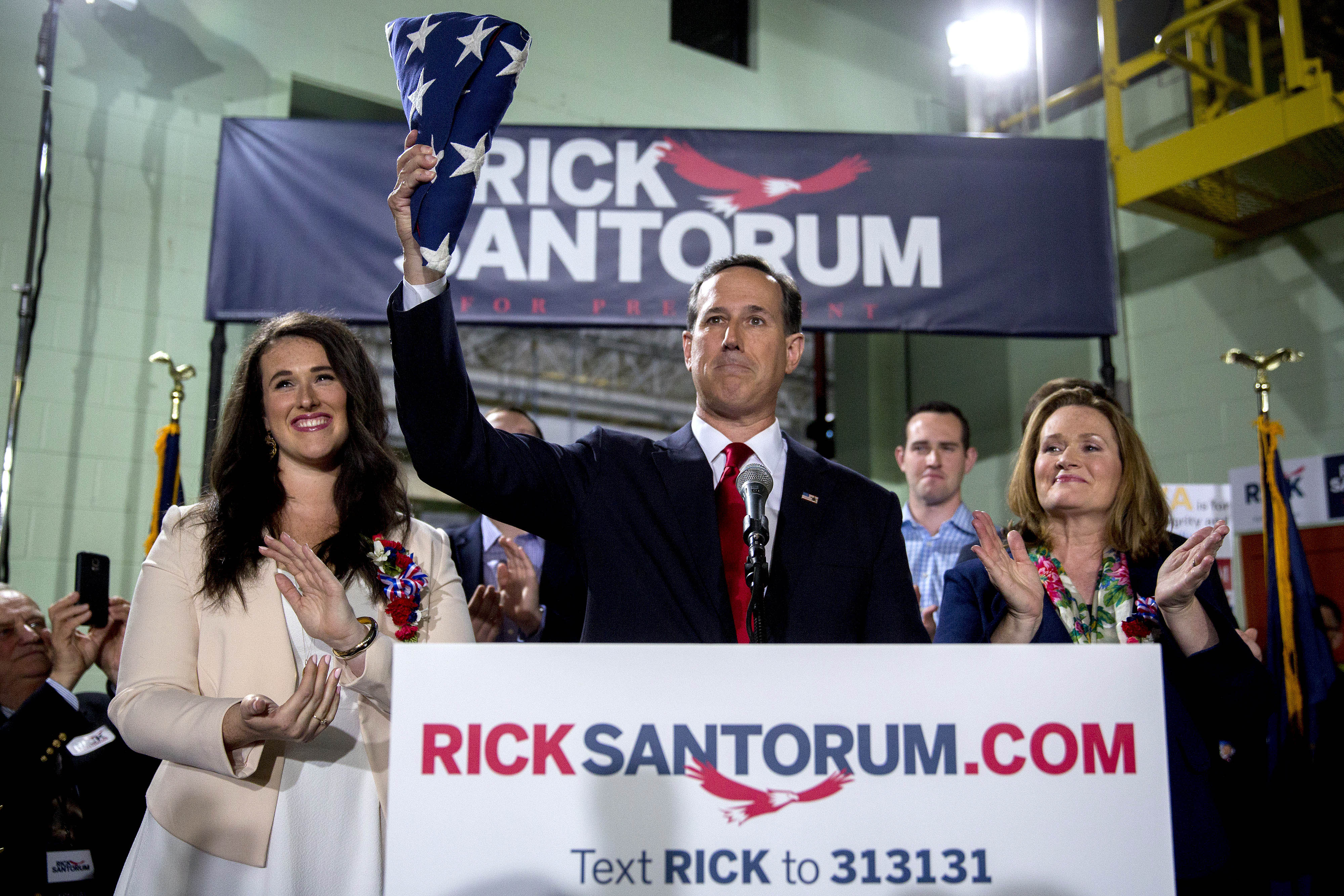 Rick Santorum has vowed to restore the US manufacturing industry and create more jobs for American workers, as he launched his second bid for the White House on Wednesday. Photo: Bloomberg Rick Santorum has vowed to restore the US manufacturing industry and create more jobs for American workers, as he launched his second bid for the White House on Wednesday. Photo: Bloomberg