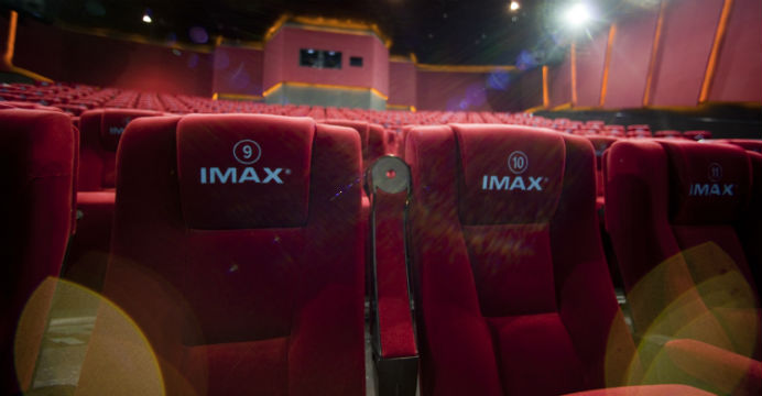 IMAX hopes to nearly double the number of theaters in China, like this one in Beijing, that feature its giant screens. Photo: Bloomberg IMAX hopes to nearly double the number of theaters in China, like this one in Beijing, that feature its giant screens. Photo: Bloomberg