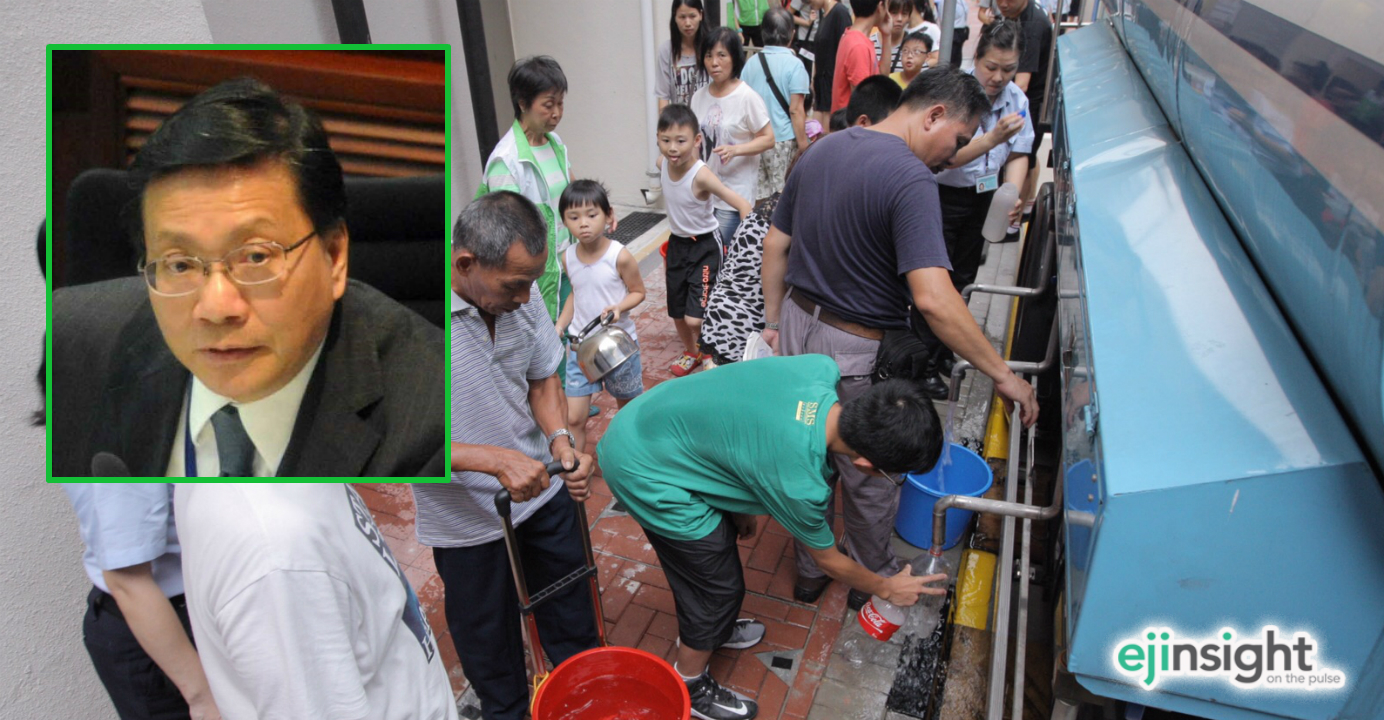 Anthony Cheung (inset) said Tuesday that water samples from two residential buildings in Kwai Chung were found to have excessive levels of lead, adding to the contamination scare in the city. Photos: HKEJ Anthony Cheung (inset) said Tuesday that water samples from two residential buildings in Kwai Chung were found to have excessive levels of lead, adding to the contamination scare in the city. Photos: HKEJ
