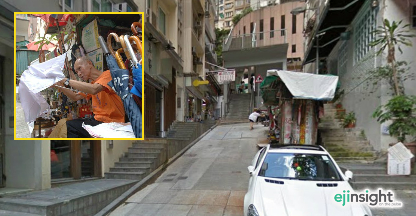 Ho Hung-hei (inset) opened his shop Ho Hei Kee on Peel Street in Central in the 1950s. Photos: Google Map, Headline Daily Ho Hung-hei (inset) opened his shop Ho Hei Kee on Peel Street in Central in the 1950s. Photos: Google Map, Headline Daily