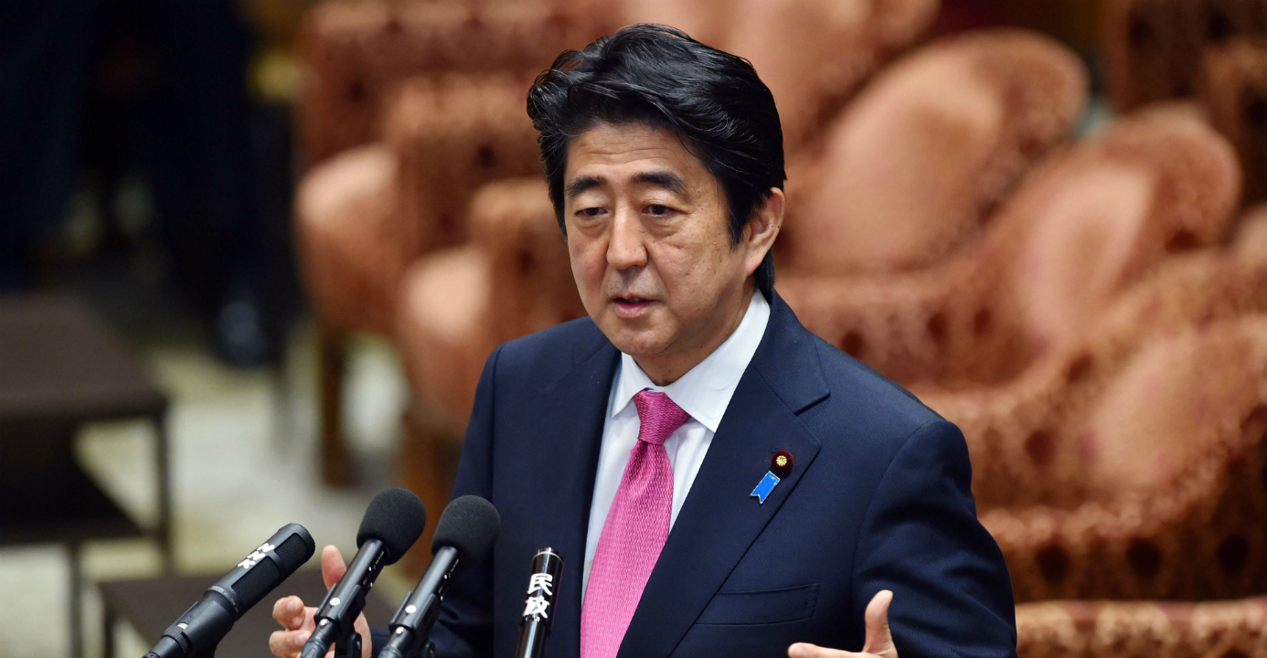 Shinzo Abe has seen his popularity rating, once as high as 60 percent, slump since he made changes to Japan's post-war security stance. Photo: AFP Shinzo Abe has seen his popularity rating, once as high as 60 percent, slump since he made changes to Japan's post-war security stance. Photo: AFP