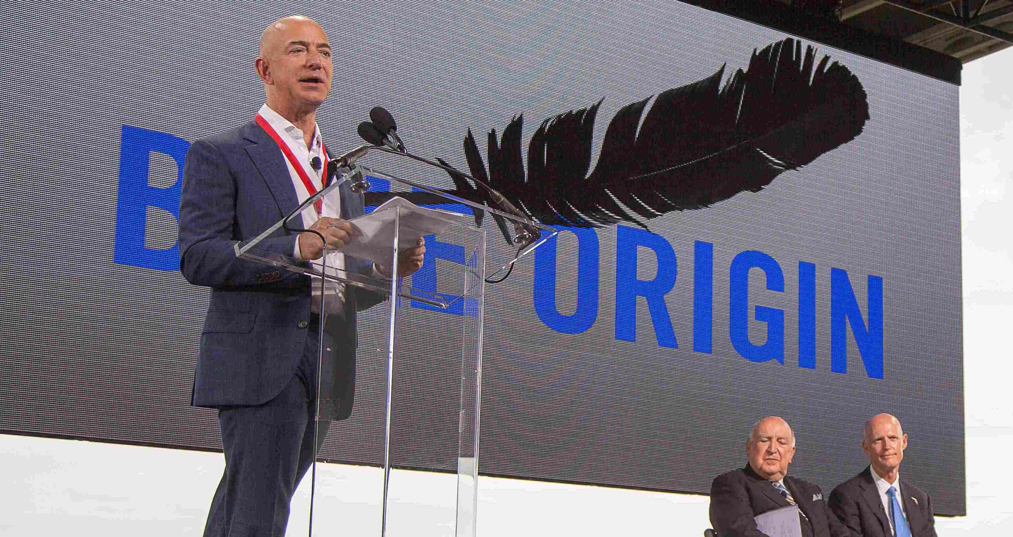 Jeff Bezos says his tech startup Blue Origin is investing more than US$200 million to build a rocket-making plant and a launch site next to the NASA Kennedy Space Center. Photo: Reuters Jeff Bezos says his tech startup Blue Origin is investing more than US$200 million to build a rocket-making plant and a launch site next to the NASA Kennedy Space Center. Photo: Reuters