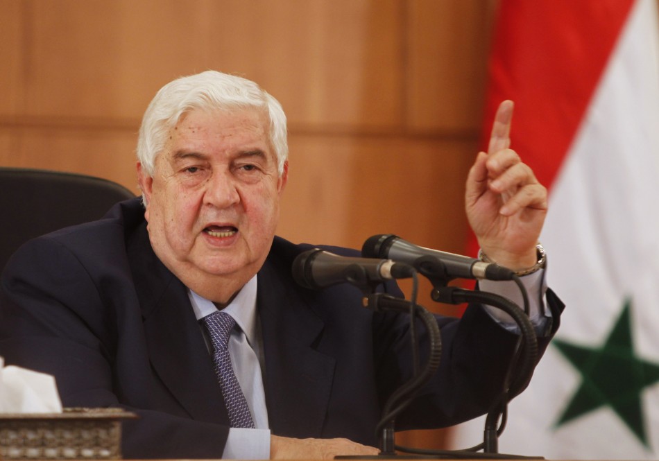 Syrian Foreign Minister Walid al-Moualem has confirmed Russia is providing new weapons to Syria and training government troops. Photo: IBT Syrian Foreign Minister Walid al-Moualem has confirmed Russia is providing new weapons to Syria and training government troops. Photo: IBT