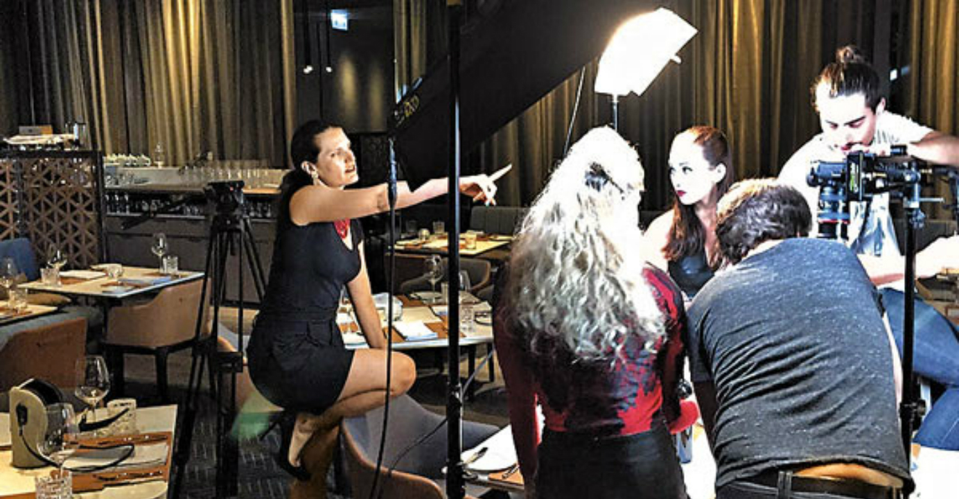 On top of dancing, March is also busy filming in restaurants. Photo: HKEJ On top of dancing, March is also busy filming in restaurants. Photo: HKEJ