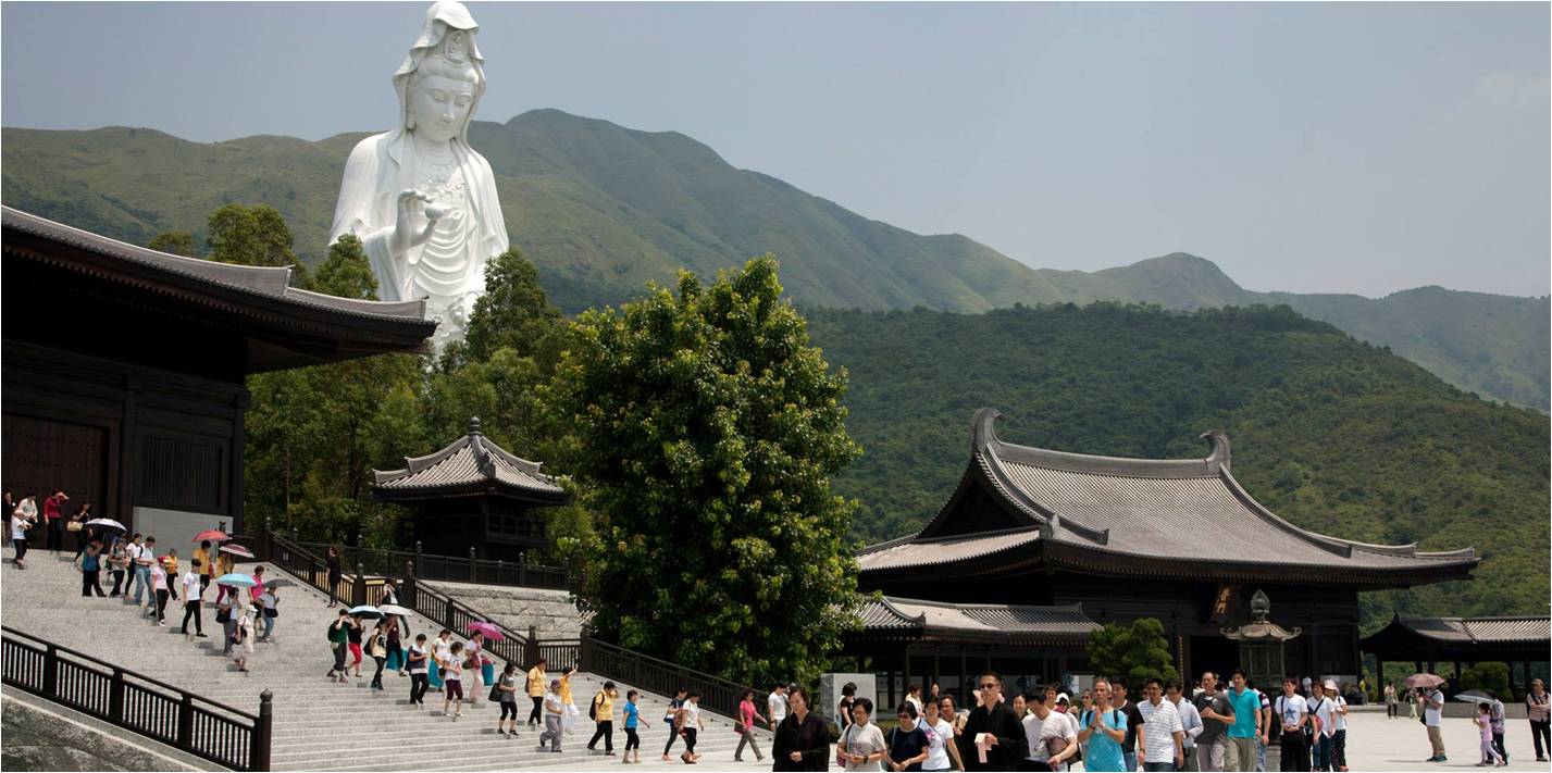 A 76-meter statue of Buddha towers over Tsz Shan Monastery. It's being accused of violating the terms of its deed after turning half of a two-story car park into an events venue. Photo: Facebook A 76-meter statue of Buddha towers over Tsz Shan Monastery. It's being accused of violating the terms of its deed after turning half of a two-story car park into an events venue. Photo: Facebook