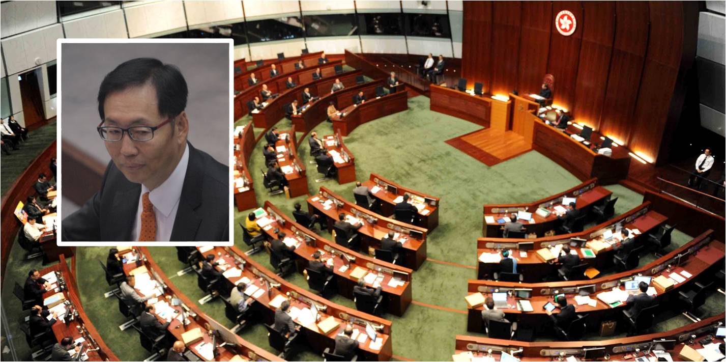 Chan Kin-por (inset) won his Legco seat by default, having run unopposed in the insurance constituency. Now he is disparaging fellow lawmakers who were elected by tens of thousands of voters. Photos: CNSA, HKEJ Chan Kin-por (inset) won his Legco seat by default, having run unopposed in the insurance constituency. Now he is disparaging fellow lawmakers who were elected by tens of thousands of voters. Photos: CNSA, HKEJ