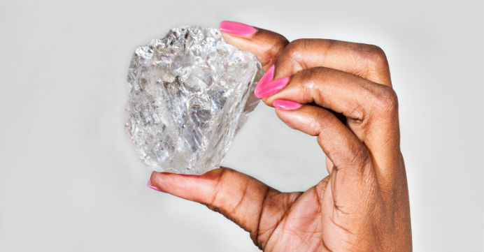 The 1,111-carat diamond is the largest gem-quality stone found since the Cullinan diamond was discovered 110 years ago. Photo: Lucara Diamond The 1,111-carat diamond is the largest gem-quality stone found since the Cullinan diamond was discovered 110 years ago. Photo: Lucara Diamond