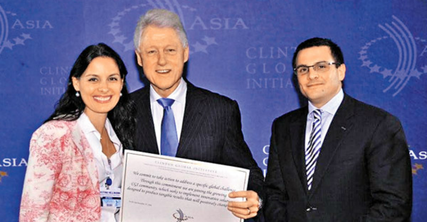 In December 2008, Christina Strong's foundation became a member of the Clinton Global Initiative. Photo: HKEJ In December 2008, Christina Strong's foundation became a member of the Clinton Global Initiative. Photo: HKEJ