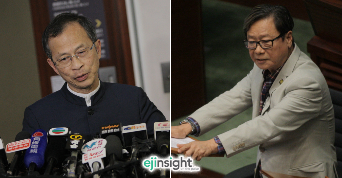 Legco President Jasper Tsang (left) accepted only 42 of the 903 amendments put forward by legislator Raymond Wong (right). Photos: HKEJ Legco President Jasper Tsang (left) accepted only 42 of the 903 amendments put forward by legislator Raymond Wong (right). Photos: HKEJ