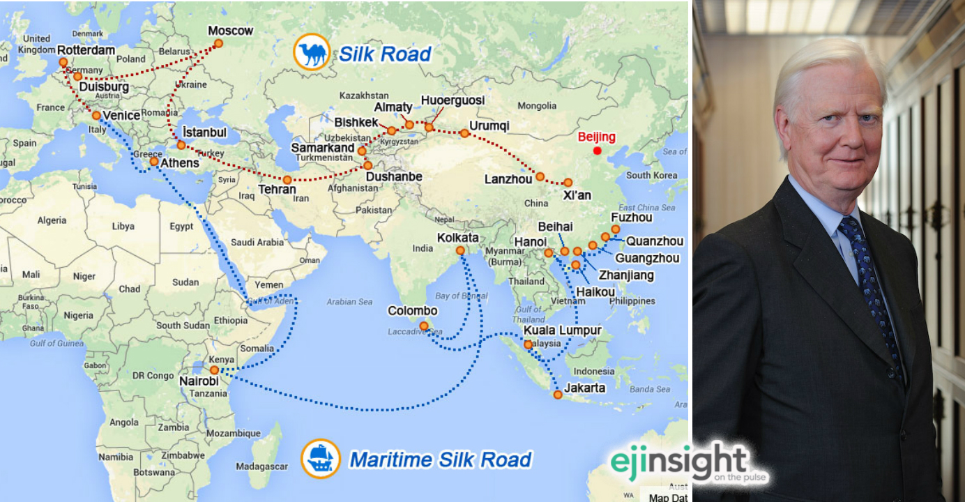 Sir James Mirrlees says that, lacking details, 'One Belt, One Road' is more like a slogan, but even slogans can be powerful. Photos: Xinhua, CUHK Sir James Mirrlees says that, lacking details, 'One Belt, One Road' is more like a slogan, but even slogans can be powerful. Photos: Xinhua, CUHK