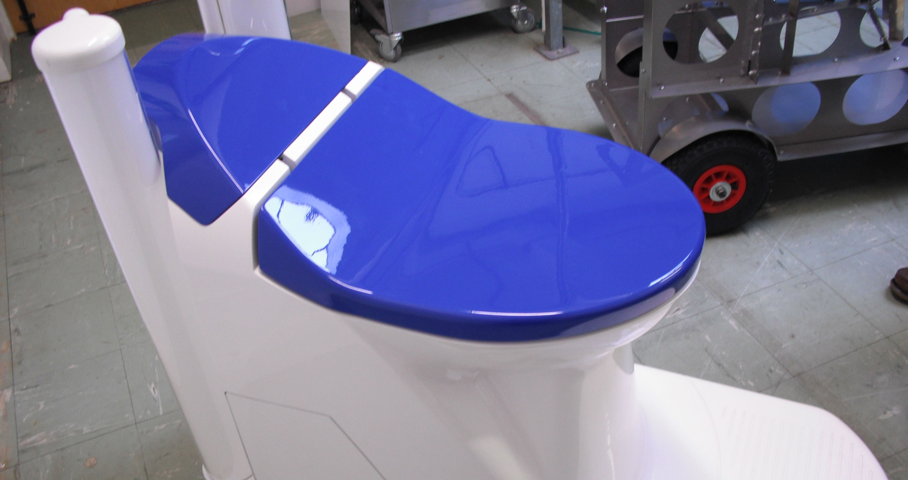 The innovative toilet uses a rotating mechanism to move waste into a holding chamber containing nano elements. Photo: Cranfield University The innovative toilet uses a rotating mechanism to move waste into a holding chamber containing nano elements. Photo: Cranfield University