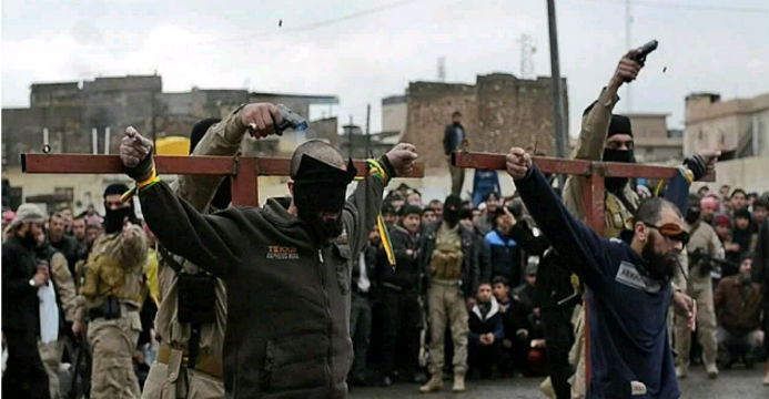 Islamic State pays careful attention to stagecraft.
The barbaric executions that are broadcast and disseminated through social media are designed to shock and outrage – and capture attention. Photo: lotenna.wordpress.com Islamic State pays careful attention to stagecraft.
The barbaric executions that are broadcast and disseminated through social media are designed to shock and outrage – and capture attention. Photo: lotenna.wordpress.com