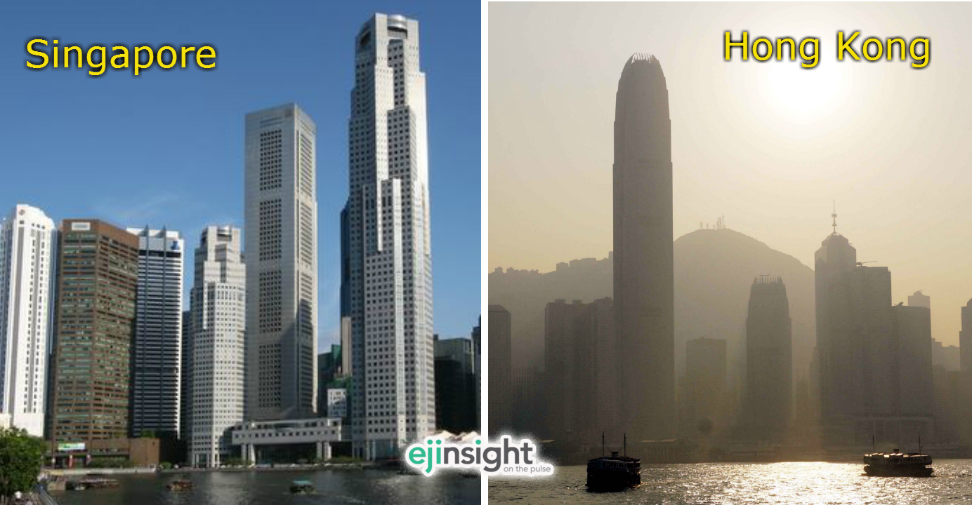 Despite being dislodged by Singapore in a global ranking, Hong Kong continues to offer more financial opportunities than its rival, according to academics. Photos: CNA, Bloomberg Despite being dislodged by Singapore in a global ranking, Hong Kong continues to offer more financial opportunities than its rival, according to academics. Photos: CNA, Bloomberg