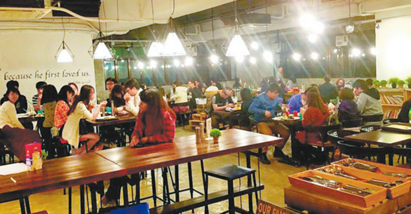 The restaurant serves as a place for non-governmental organizations or churches to host activities, a gathering place for friends and a quiet corner for individuals. Photo: HKEJ The restaurant serves as a place for non-governmental organizations or churches to host activities, a gathering place for friends and a quiet corner for individuals. Photo: HKEJ