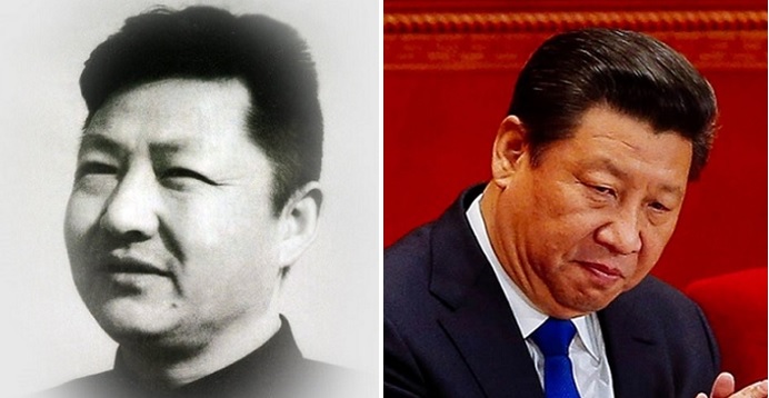 Xi Jinping's strangling of free speech runs counter to the strong belief of his father, Xi Zhongxun (left) that everyone should be able to speak out freely. Xi Jinping's strangling of free speech runs counter to the strong belief of his father, Xi Zhongxun (left) that everyone should be able to speak out freely.