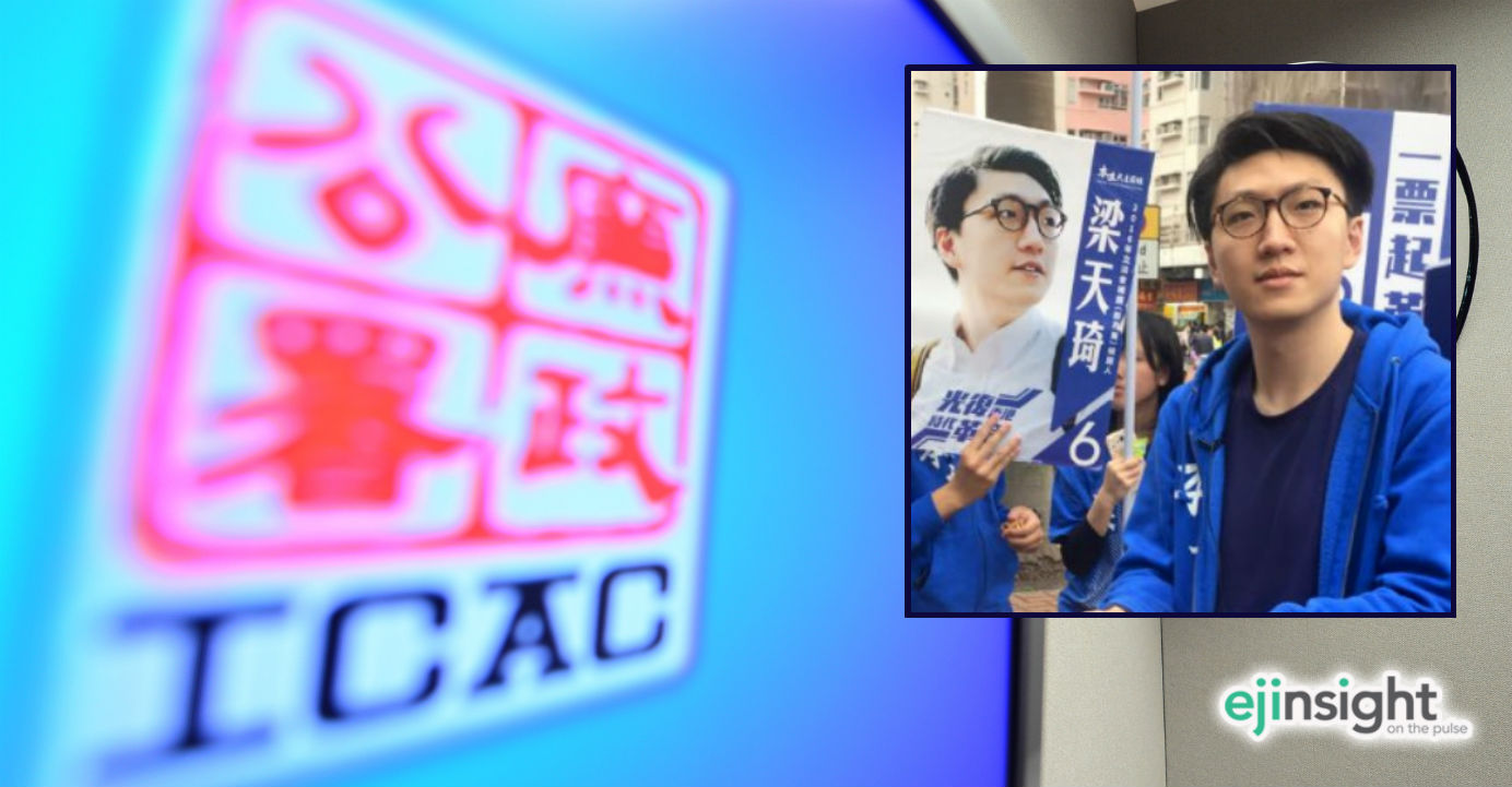 A netizen has been investigated by the ICAC for violating election rules by allegedly forwarding Facebook messages in support of Edward Leung (inset) in February's Legco by-election. Photo: A netizen has been investigated by the ICAC for violating election rules by allegedly forwarding Facebook messages in support of Edward Leung (inset) in February's Legco by-election. Photo: