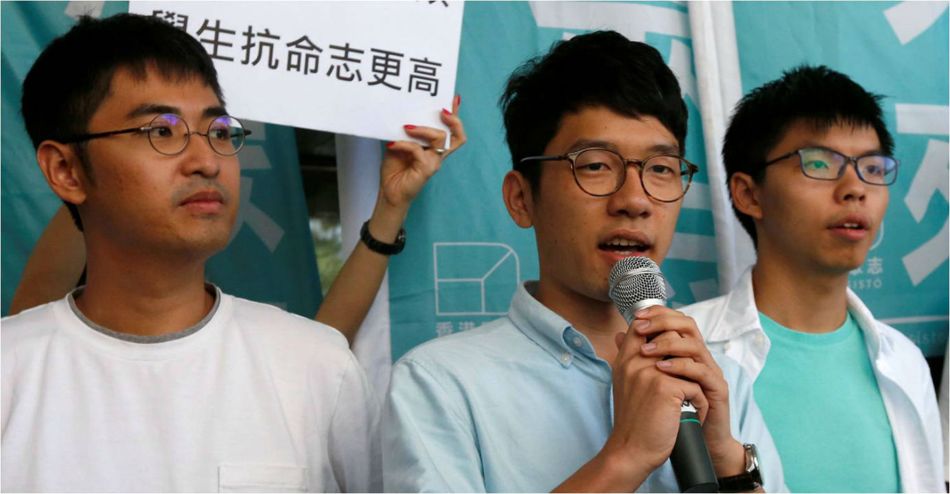 Alex Chow (L), Nathan Law (center) and Joshua Wong will escape jail time as a judge has rejected the government's appeal for heavier punishments on the former Occupy activists. Photo: Reuters Alex Chow (L), Nathan Law (center) and Joshua Wong will escape jail time as a judge has rejected the government's appeal for heavier punishments on the former Occupy activists. Photo: Reuters
