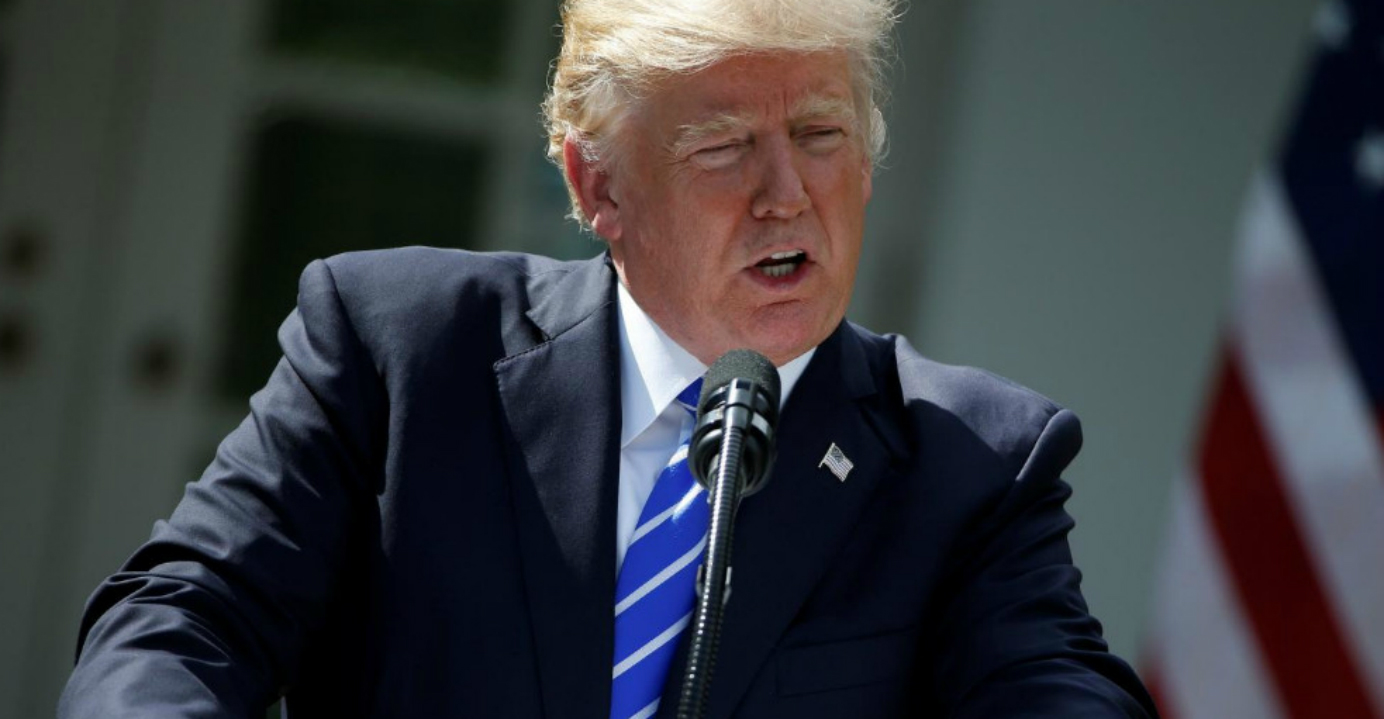Donald Trump's rhetoric constitutes a dire and immediate threat to global peace. Photo: Reuters Donald Trump's rhetoric constitutes a dire and immediate threat to global peace. Photo: Reuters