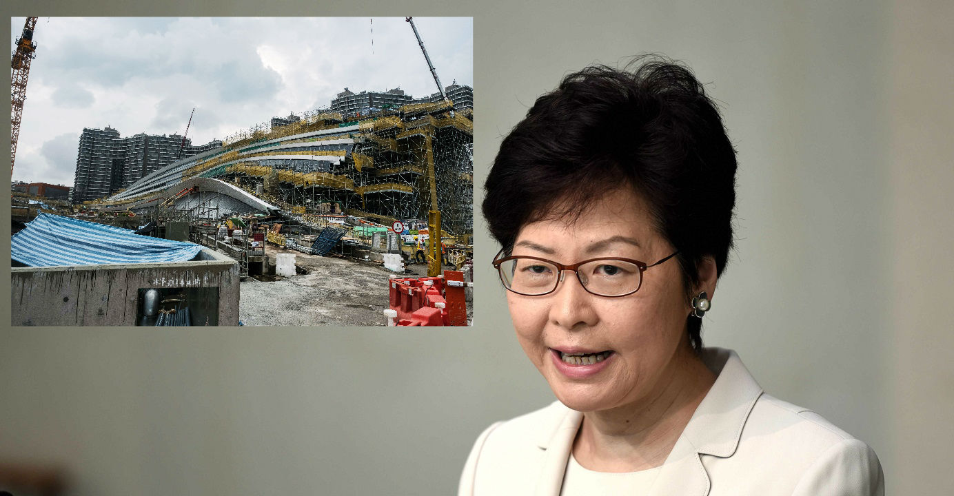 Chief Executive Carrie Lam wants to highlight the benefits of the co-location plan for the express rail link during a Legco debate on a non-binding motion. Photos: CNSA/Bloomberg Chief Executive Carrie Lam wants to highlight the benefits of the co-location plan for the express rail link during a Legco debate on a non-binding motion. Photos: CNSA/Bloomberg
