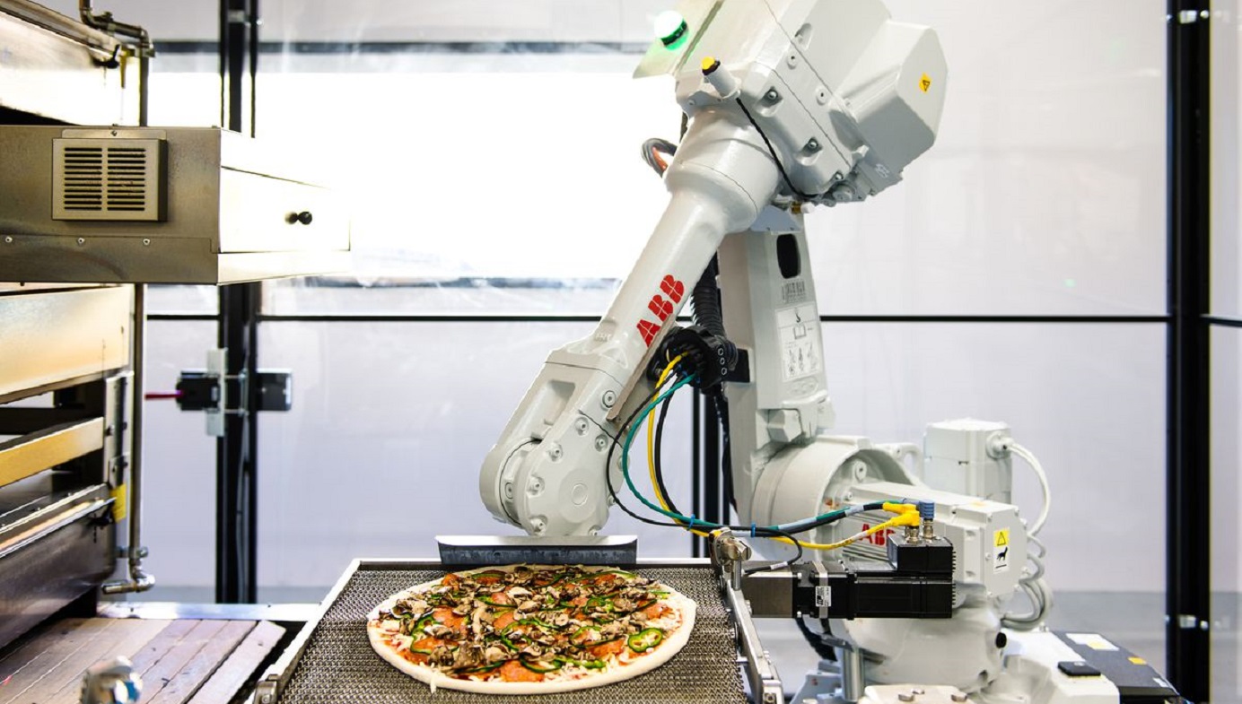 Zume Pizza is using speedy robots to help reduce labor costs, speed up production and improve food safety. Photo: Zume Pizza Zume Pizza is using speedy robots to help reduce labor costs, speed up production and improve food safety. Photo: Zume Pizza