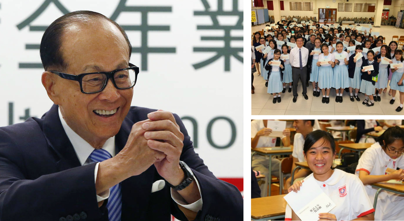 Li Ka Shing Foundation expands its DSE student cash giveaway scheme to Tuen Mun. Photos: Reuters/Li Ka Shing Foundation Li Ka Shing Foundation expands its DSE student cash giveaway scheme to Tuen Mun. Photos: Reuters/Li Ka Shing Foundation