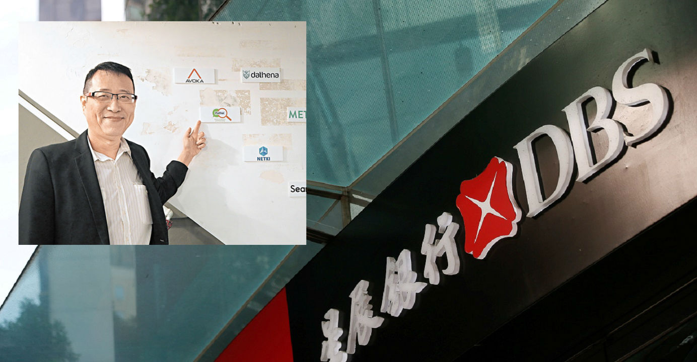 Bill Eng (inset) is a co-founder of FinChat Technology, one of the eight finalists of the first phase of this year's DBS Accelerator program. Photos: Reuters, HKEJ Bill Eng (inset) is a co-founder of FinChat Technology, one of the eight finalists of the first phase of this year's DBS Accelerator program. Photos: Reuters, HKEJ