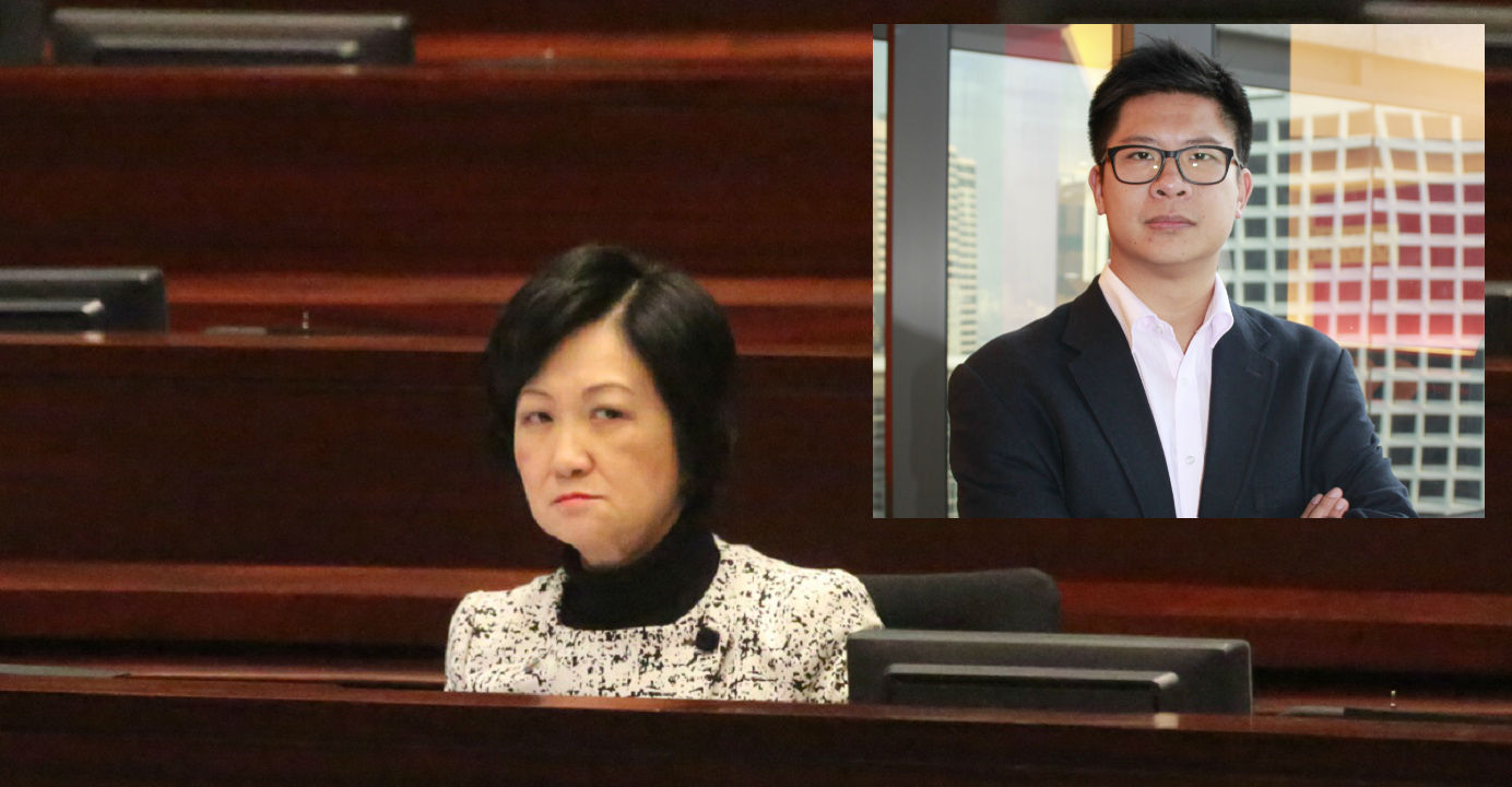 Regina Ip was allegedly indirectly told by Simon Lee (inset) to stop criticizing Link REIT or there would be trouble for her partymates in the district councils. Photo: HKEJ Regina Ip was allegedly indirectly told by Simon Lee (inset) to stop criticizing Link REIT or there would be trouble for her partymates in the district councils. Photo: HKEJ