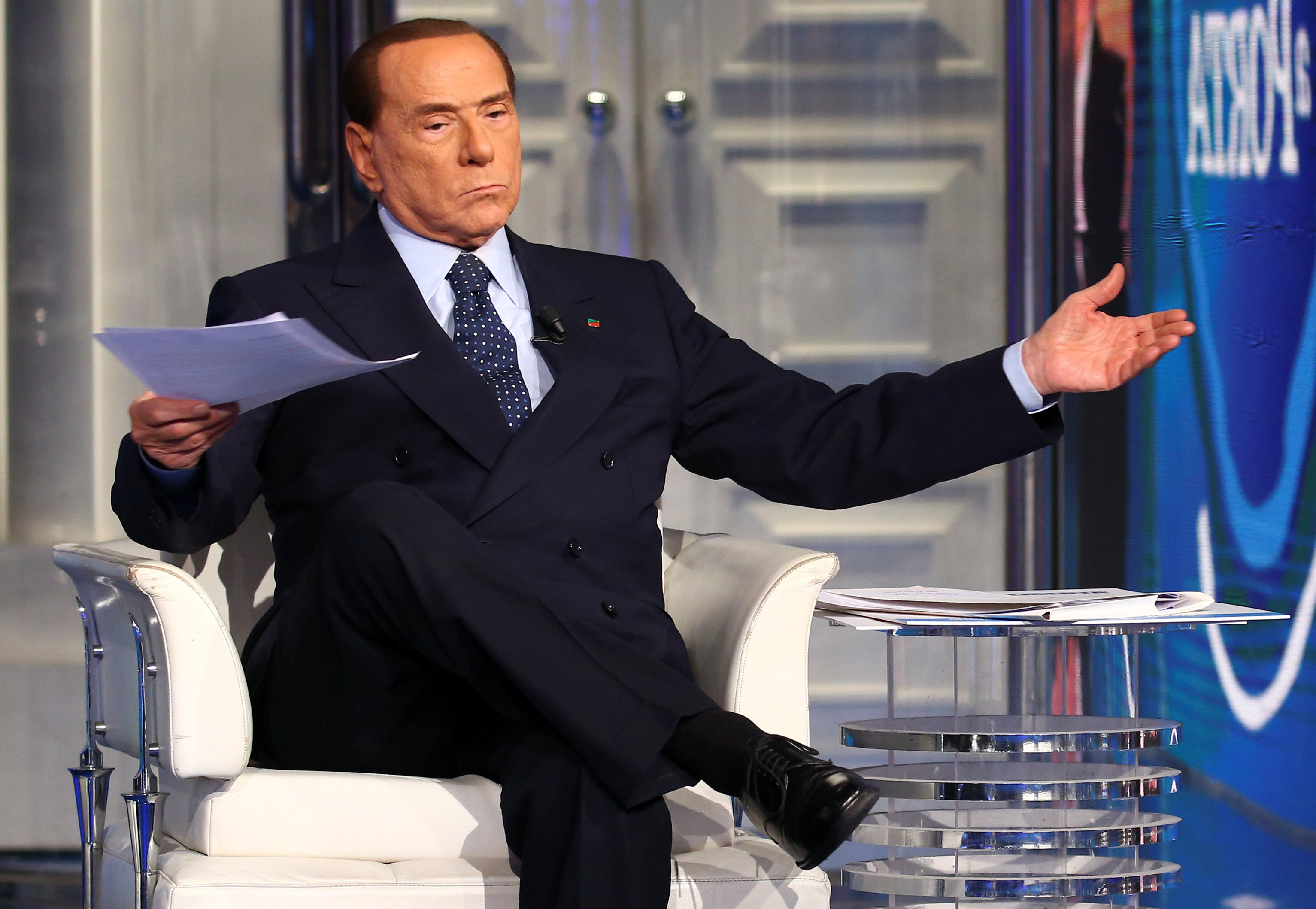 Former Italian Prime Minister Silvio Berlusconi, who is seeking a political comeback, has proposed a "dignity income” that would entail generous monthly payments to the disadvantaged. Photo: Reuters Former Italian Prime Minister Silvio Berlusconi, who is seeking a political comeback, has proposed a "dignity income” that would entail generous monthly payments to the disadvantaged. Photo: Reuters