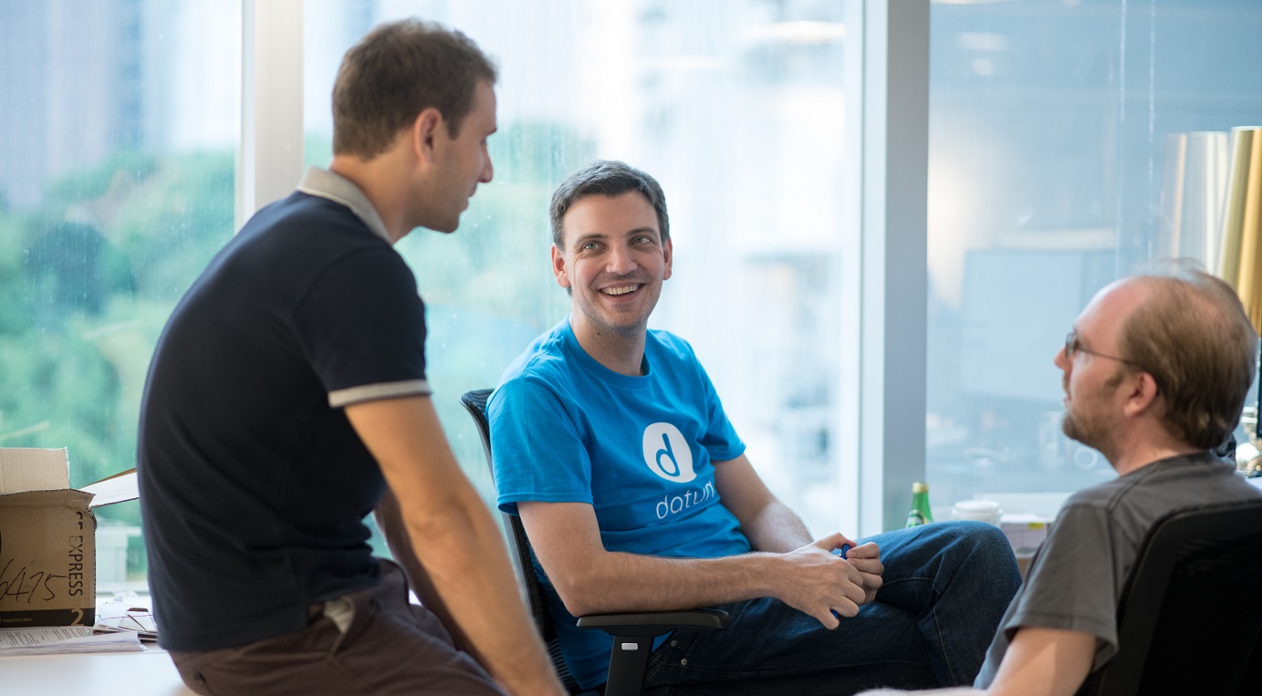 Roger Haenni (middle), co-founder and CEO of Hong Kong-based blockchain startup Datum, said the adoption of blockchain technology is lower than expected. Photo: Datum Roger Haenni (middle), co-founder and CEO of Hong Kong-based blockchain startup Datum, said the adoption of blockchain technology is lower than expected. Photo: Datum
