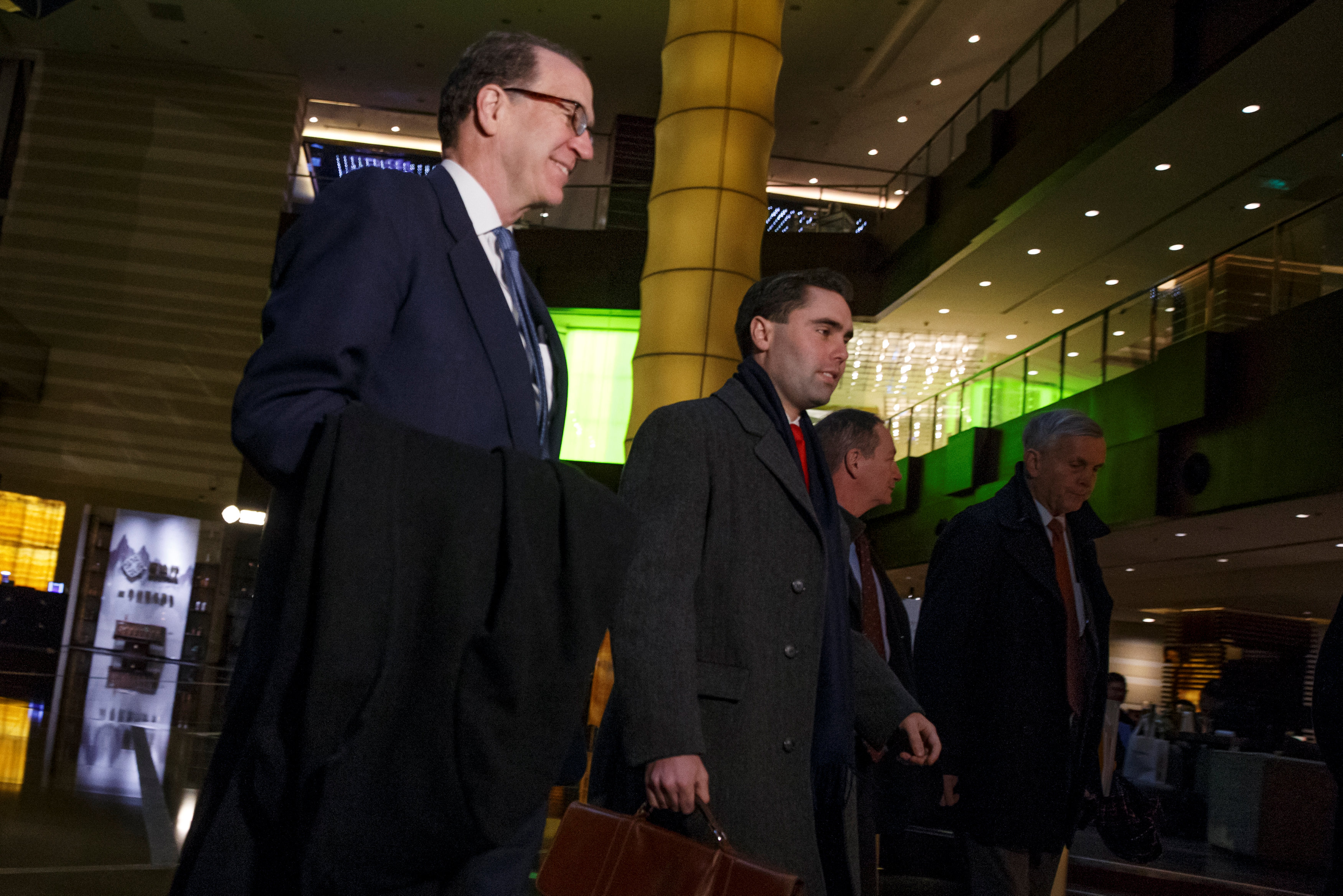 David Malpass, the US Treasury Department’s Under Secretary for International Affairs, and other members of Washington’s trade delegation to China return from talks to a hotel in Beijing on Monday. Photo: Reuters David Malpass, the US Treasury Department’s Under Secretary for International Affairs, and other members of Washington’s trade delegation to China return from talks to a hotel in Beijing on Monday. Photo: Reuters