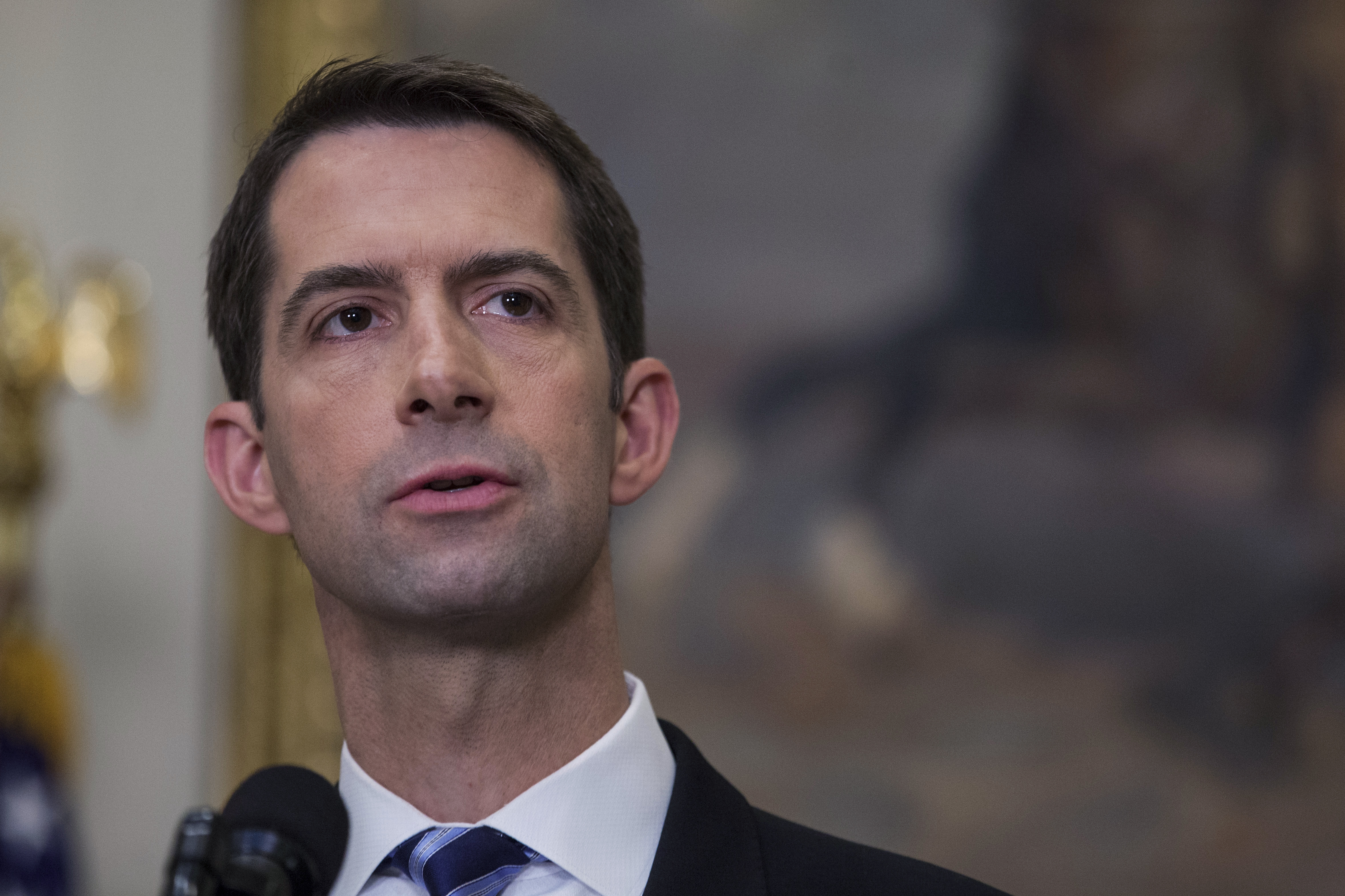 US Republican Senator Tom Cotton has accused Chinese telecom equipment giant Huawei as being an intelligence-gathering arm of the Chinese Communist Party. Photo: Bloomberg US Republican Senator Tom Cotton has accused Chinese telecom equipment giant Huawei as being an intelligence-gathering arm of the Chinese Communist Party. Photo: Bloomberg