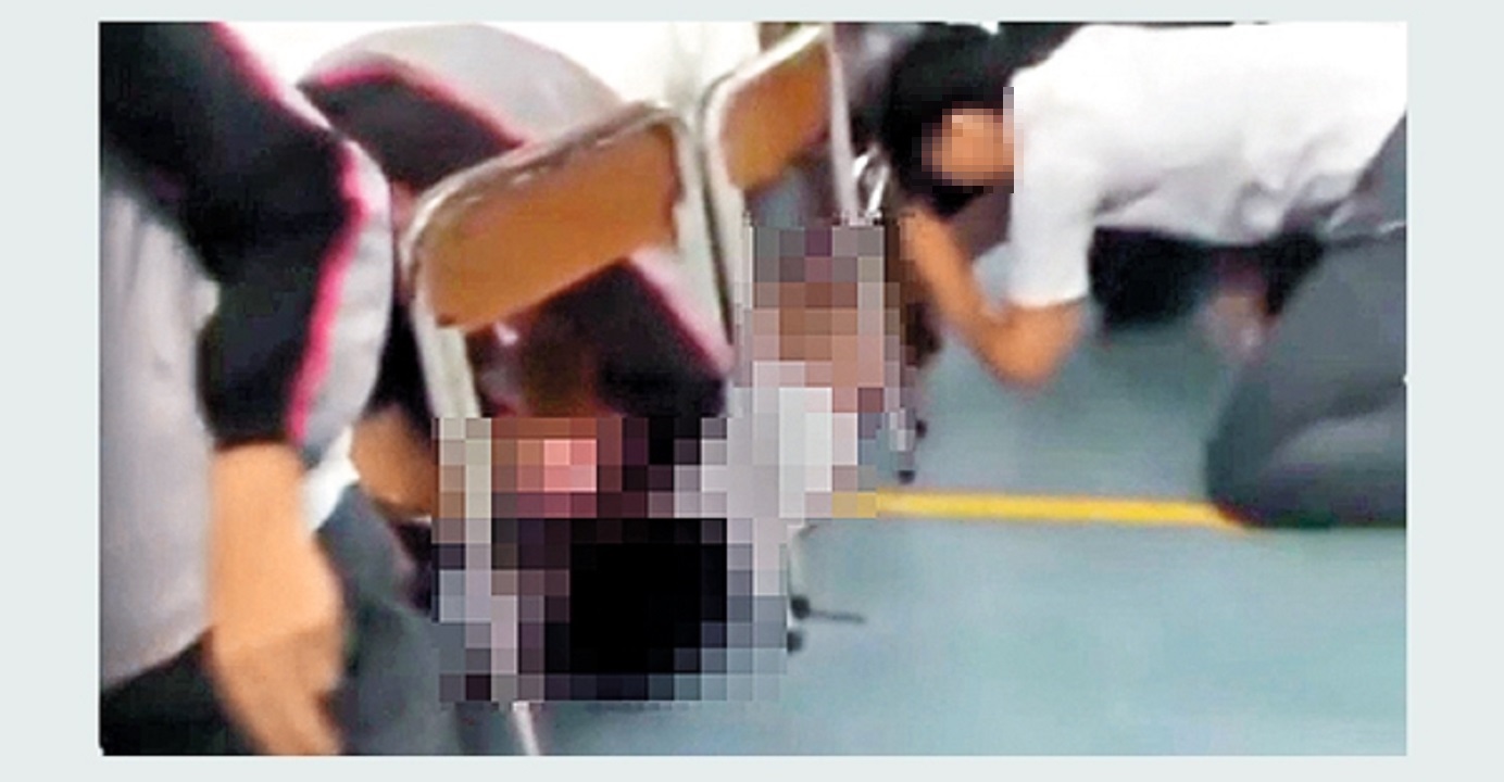 The school said there was no bullying involved in the case, noting that the students were just playing around, although they went a bit too far. Photo: Ma On Shan Facebook group The school said there was no bullying involved in the case, noting that the students were just playing around, although they went a bit too far. Photo: Ma On Shan Facebook group