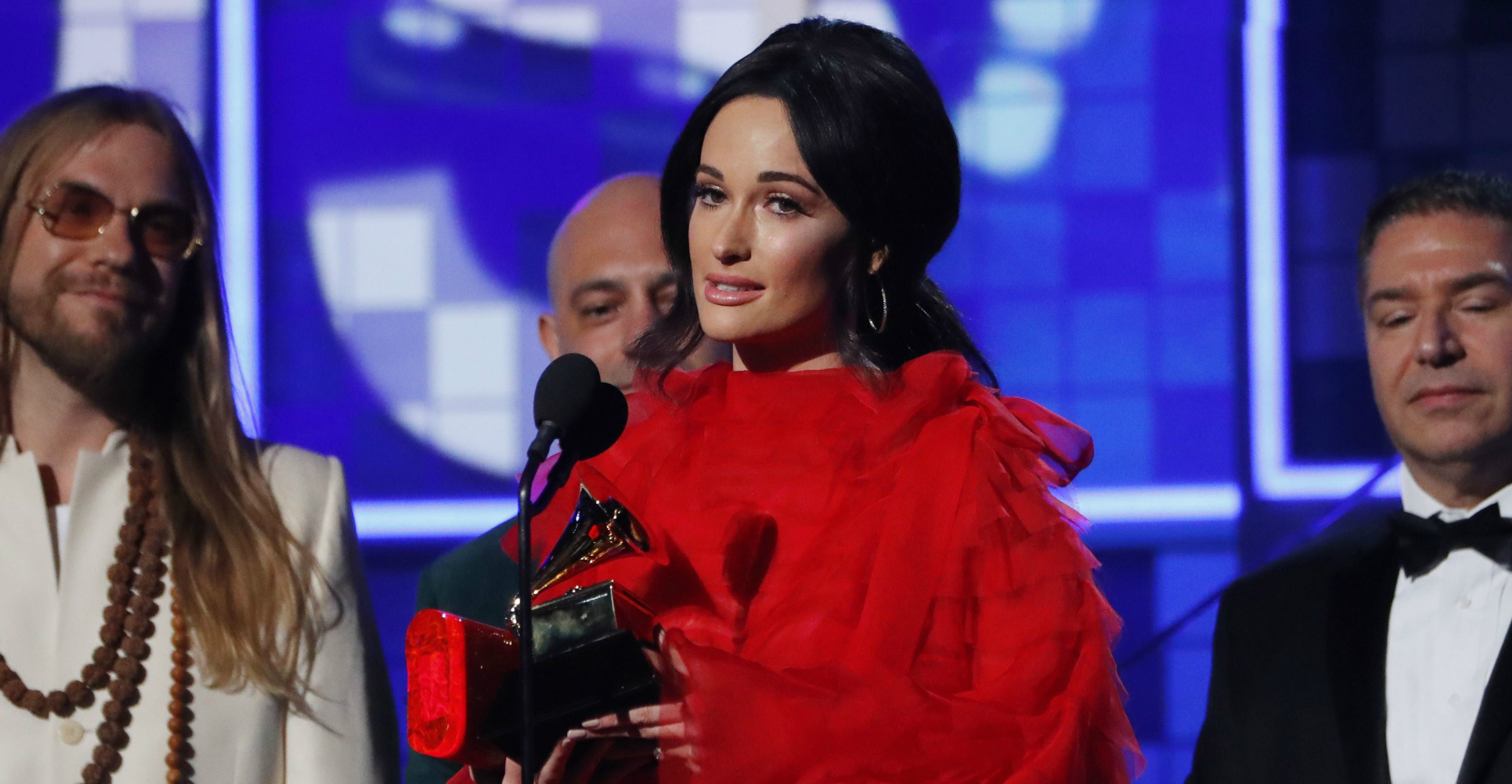 Country artist Kacey Musgraves wins the album of the year award for Golden Hour. Photo: Reuters Country artist Kacey Musgraves wins the album of the year award for Golden Hour. Photo: Reuters