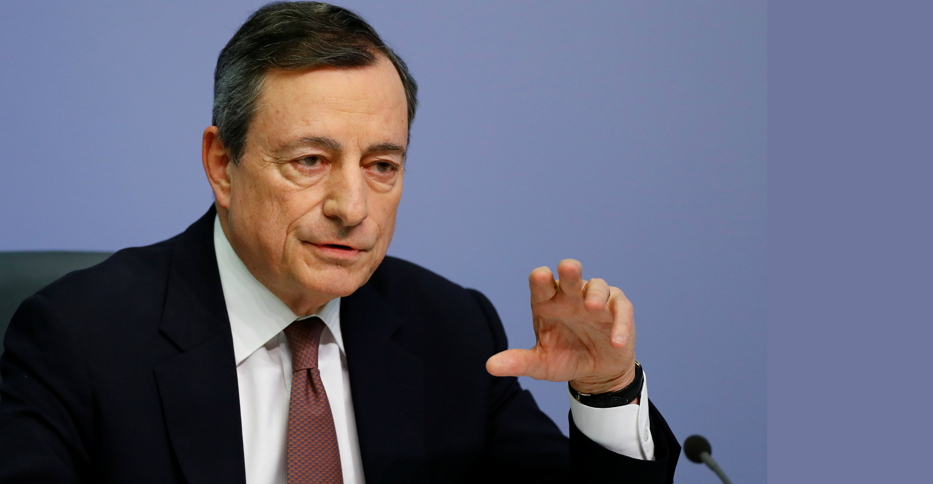 ECB President Mario Draghi said the eurozone is in a period of "continued weakness and pervasive uncertainty”. Photo: Reuters ECB President Mario Draghi said the eurozone is in a period of "continued weakness and pervasive uncertainty”. Photo: Reuters