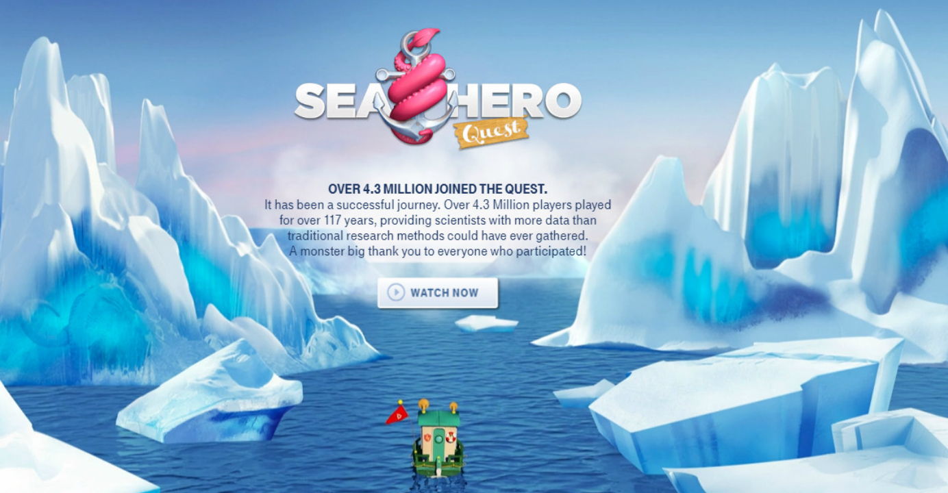 Sea Hero Quest, developed by British firm Glitchers in 2016, is a game designed to help the global research of dementia. Photo: seaheroquest.com Sea Hero Quest, developed by British firm Glitchers in 2016, is a game designed to help the global research of dementia. Photo: seaheroquest.com