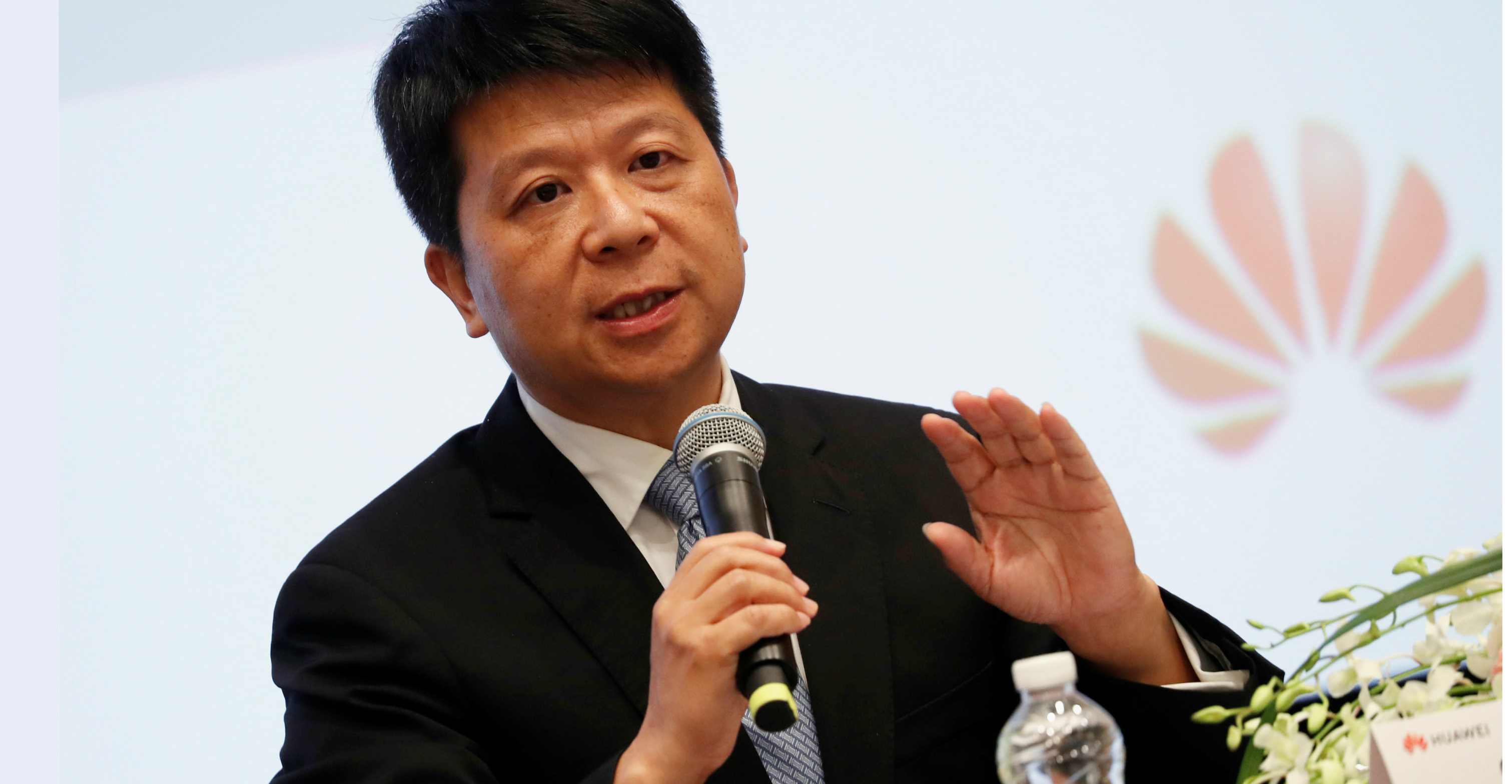 Rotating chairman Guo Ping said the United States wants to smear Huawei because it cannot compete against the Chinese company. Photo: Reuters Rotating chairman Guo Ping said the United States wants to smear Huawei because it cannot compete against the Chinese company. Photo: Reuters