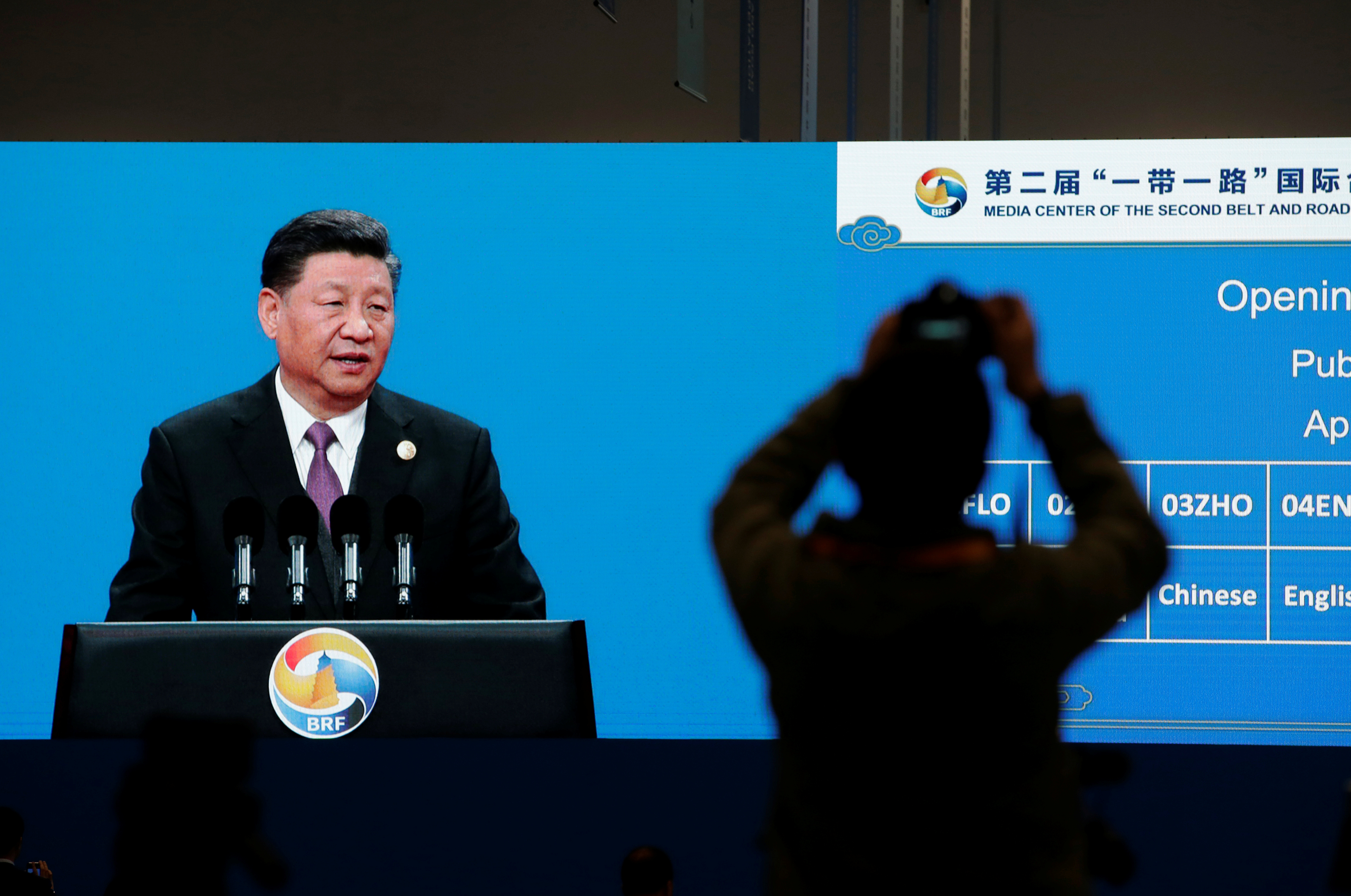 Chinese President Xi Jinping delivers a keynote speech at the second Belt and Road Forum in Beijing on Friday. Photo: Reuters Chinese President Xi Jinping delivers a keynote speech at the second Belt and Road Forum in Beijing on Friday. Photo: Reuters