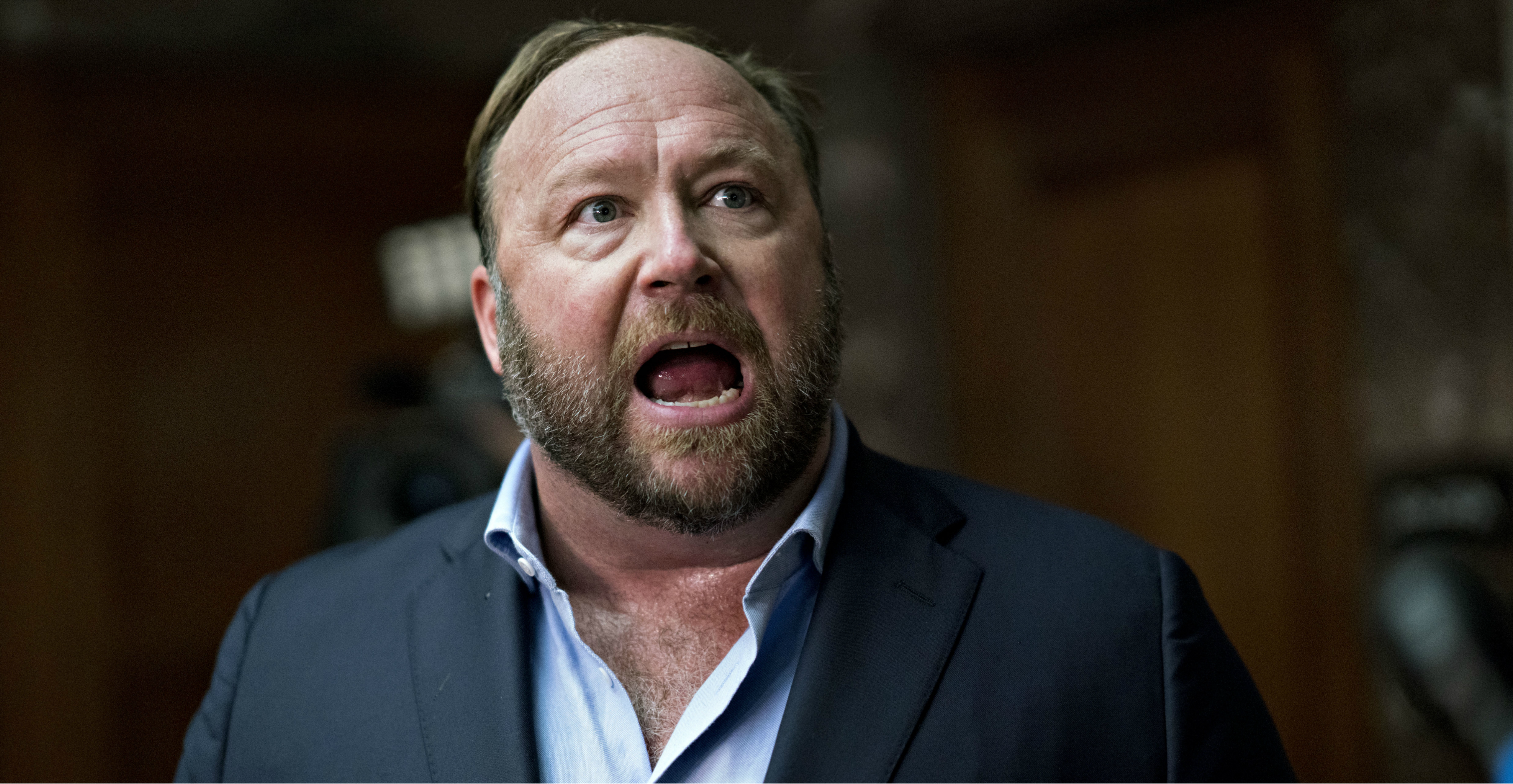 Alex Jones said through his website Infowars that the ban “amounts to editorial control over user content – and a donation in kind to the 2020 Democratic presidential candidate”. Photo: Bloomberg Alex Jones said through his website Infowars that the ban “amounts to editorial control over user content – and a donation in kind to the 2020 Democratic presidential candidate”. Photo: Bloomberg