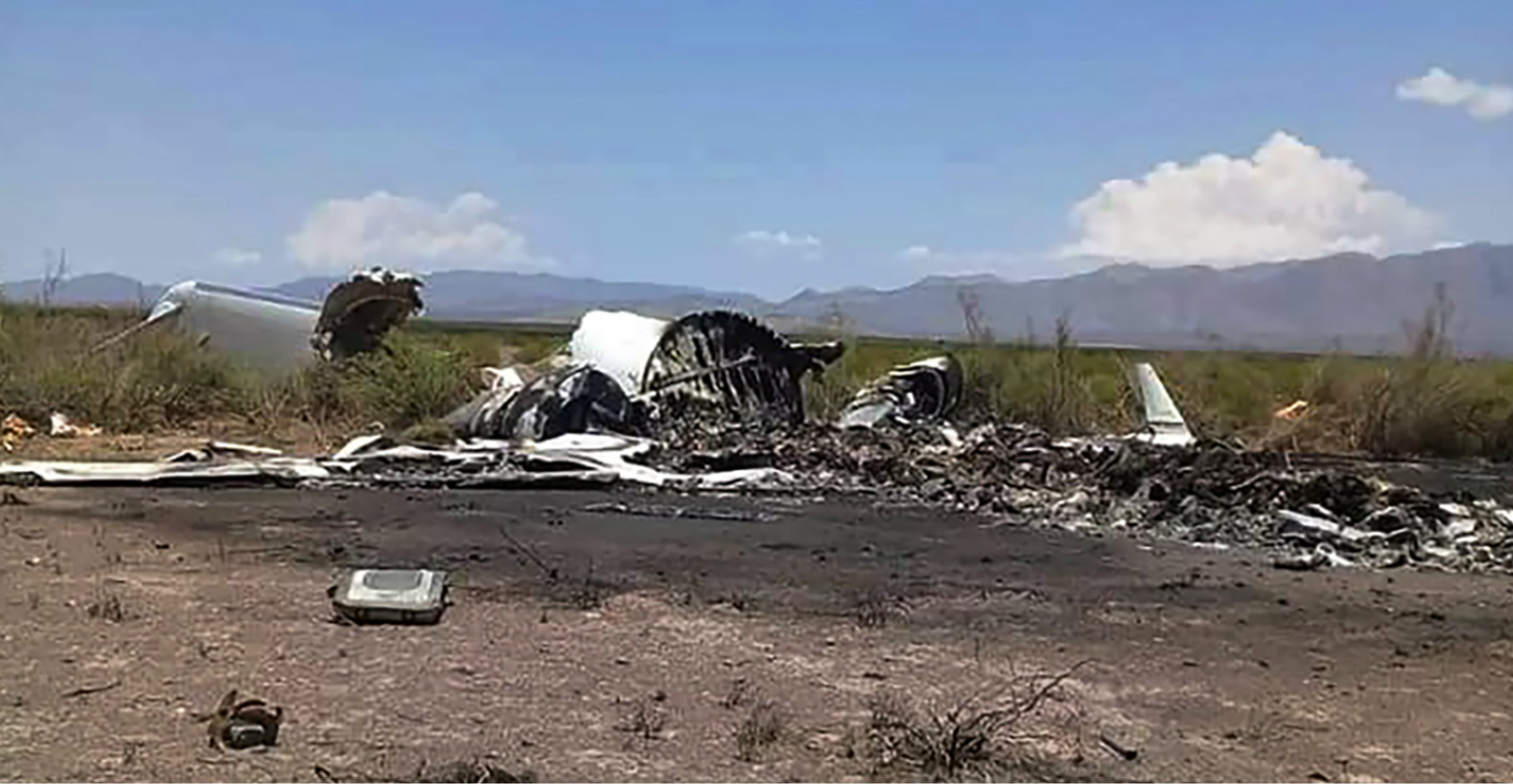 The wreckage of the plane was found in a remote mountainous zone in the northern municipality of Ocampo, Photo: AFP/Mexico's Civil Protection Agency The wreckage of the plane was found in a remote mountainous zone in the northern municipality of Ocampo, Photo: AFP/Mexico's Civil Protection Agency