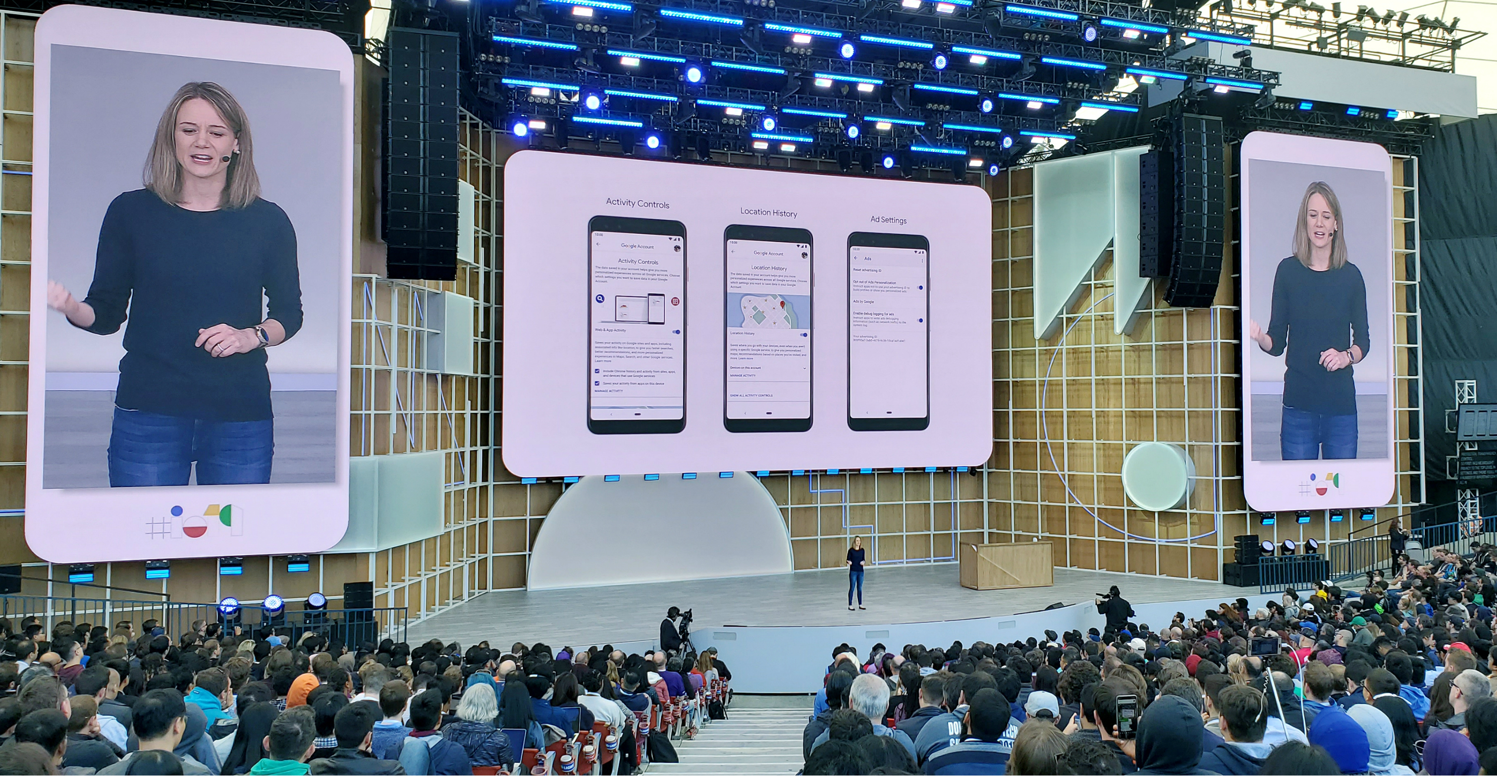 Stephanie Cuthbertson, senior director of Android at Google, discusses the mobile operating system during the Google I/O developers conference in Mountain View, California, on Tuesday. Photo: Reuters Stephanie Cuthbertson, senior director of Android at Google, discusses the mobile operating system during the Google I/O developers conference in Mountain View, California, on Tuesday. Photo: Reuters