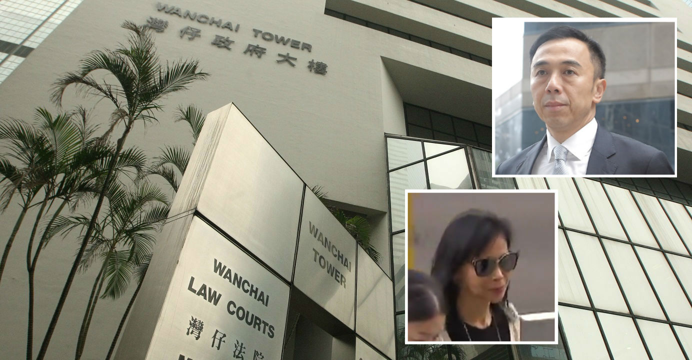 Lawyer Peter Ha, a cousin of the ex-husband of Cheyenne Chan (inset, lower), said he did not know what kind of relationship she had with Wilson Fung (inset, upper). Photo: HKEJ/TVB News Lawyer Peter Ha, a cousin of the ex-husband of Cheyenne Chan (inset, lower), said he did not know what kind of relationship she had with Wilson Fung (inset, upper). Photo: HKEJ/TVB News