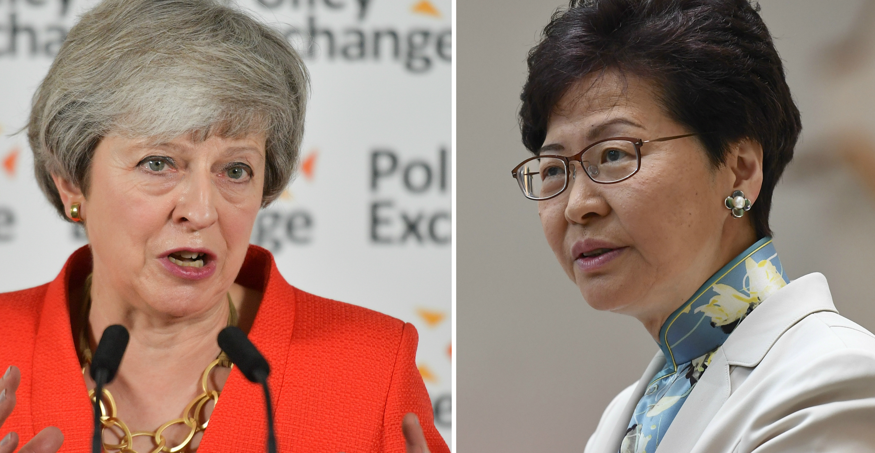 Britain's Theresa May and Hong Kong's Carrie Lam share some negative personality traits, Stephen Vines writes. Photos: Reuters, CNSA Britain's Theresa May and Hong Kong's Carrie Lam share some negative personality traits, Stephen Vines writes. Photos: Reuters, CNSA